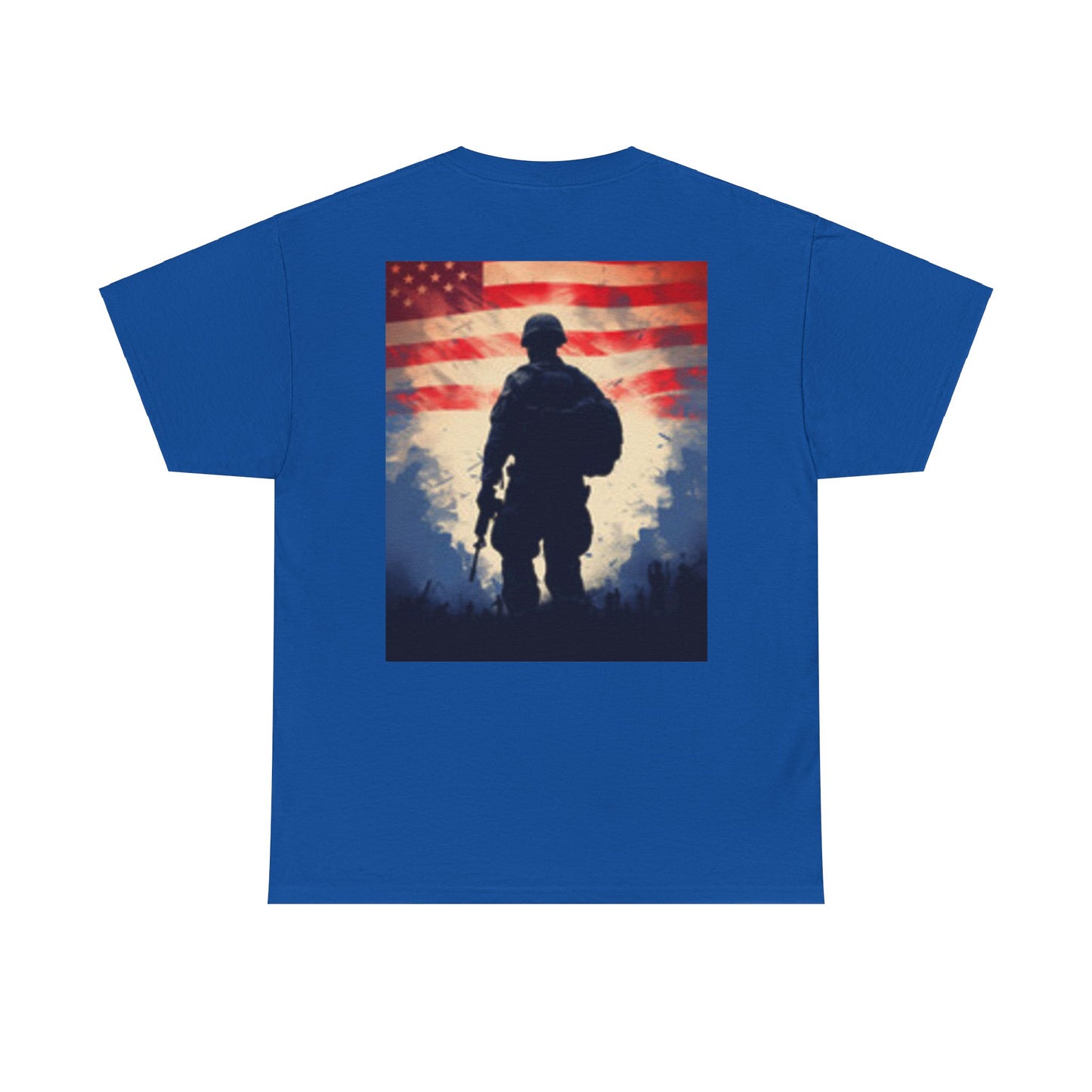 T-shirt USA Flag Military Man with Gun