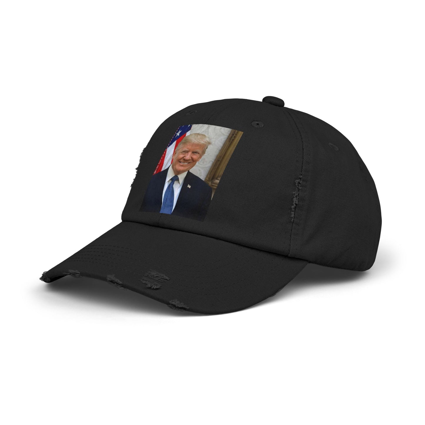 Gorra desgastada del presidente J. Trump