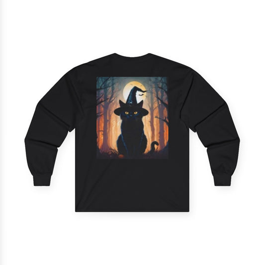 Beautiful Women Pumpkin Black Cat Unisex Ultra Cotton Long Sleeve T-shirt
