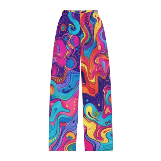 Pantalon de détente coloré pour enfants - Motif tourbillonnant vibrant pour plus de confort et de plaisir