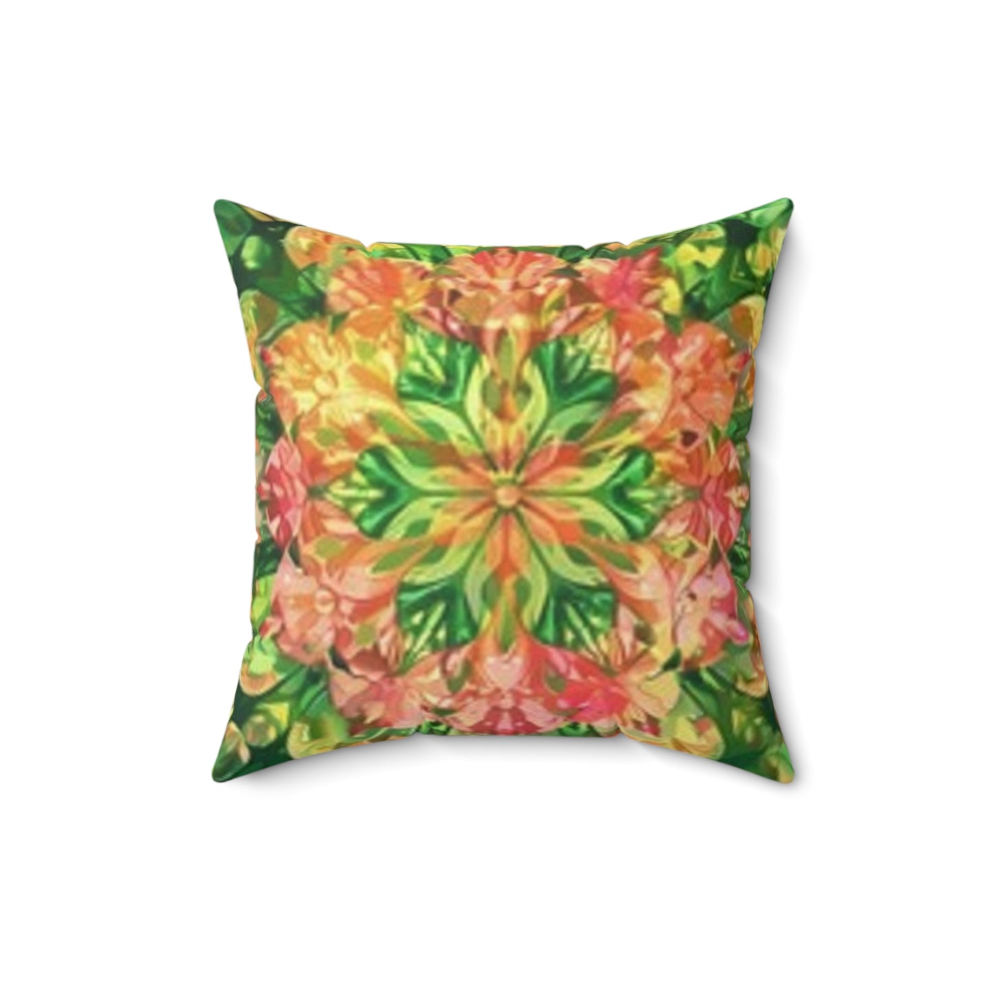 Vibrant Floral Square Pillow, Home Decor Accent, Cozy Couch Cushion, Bohemian Pillow, Gift for Flower Lovers, Decorative Throw Pillow