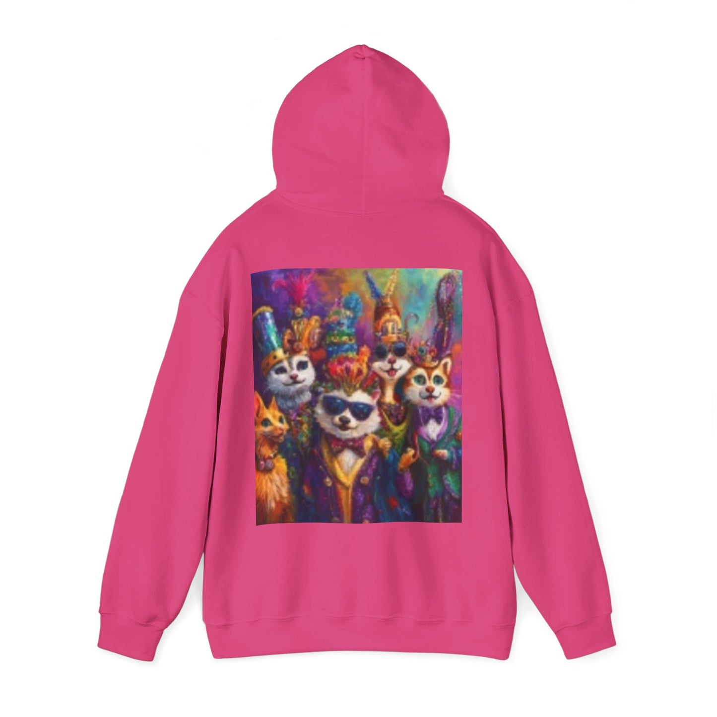 Colorful Cat Party Hooded Sweatshirt