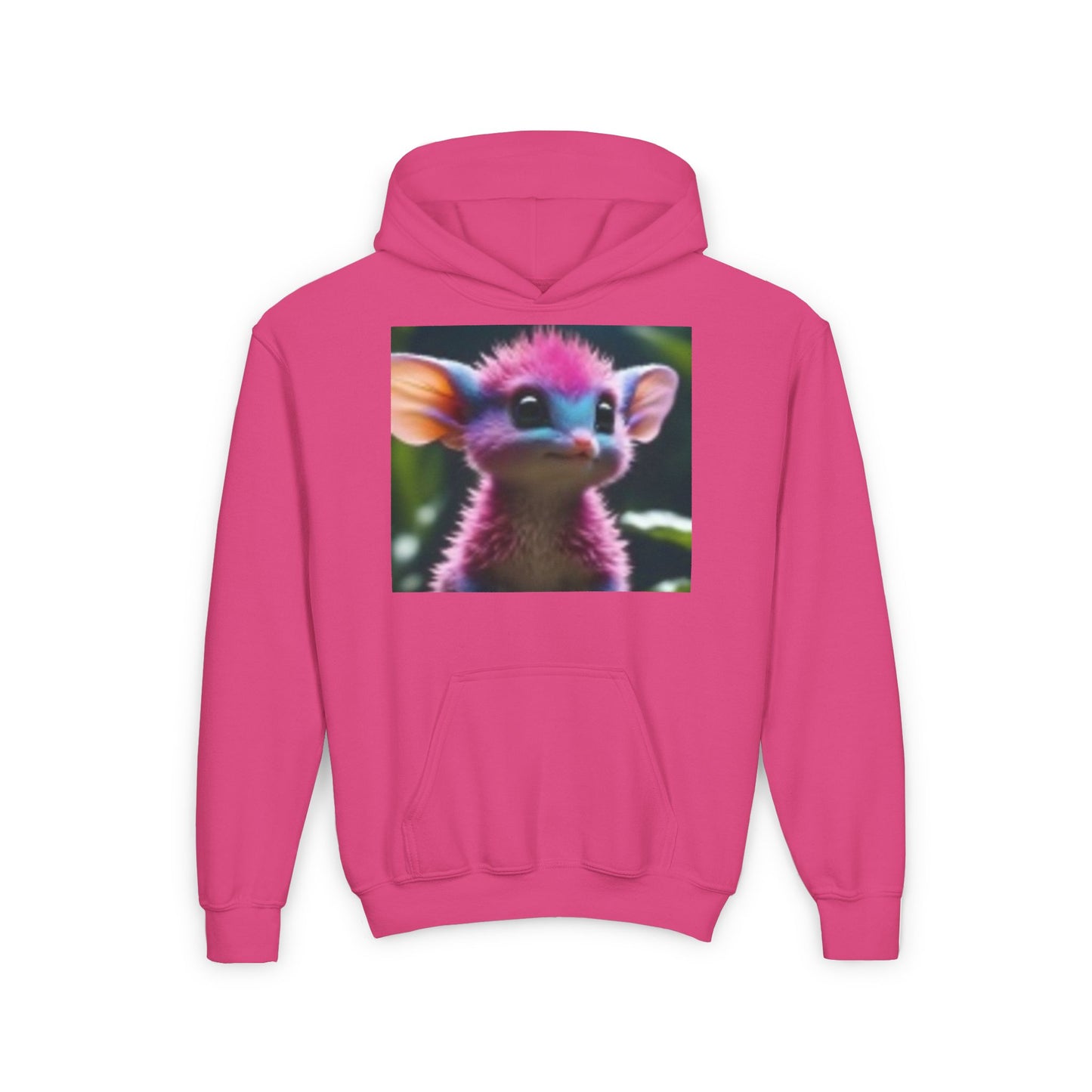 Sudadera con capucha de mezcla pesada para jóvenes Pink Mouse So Cute