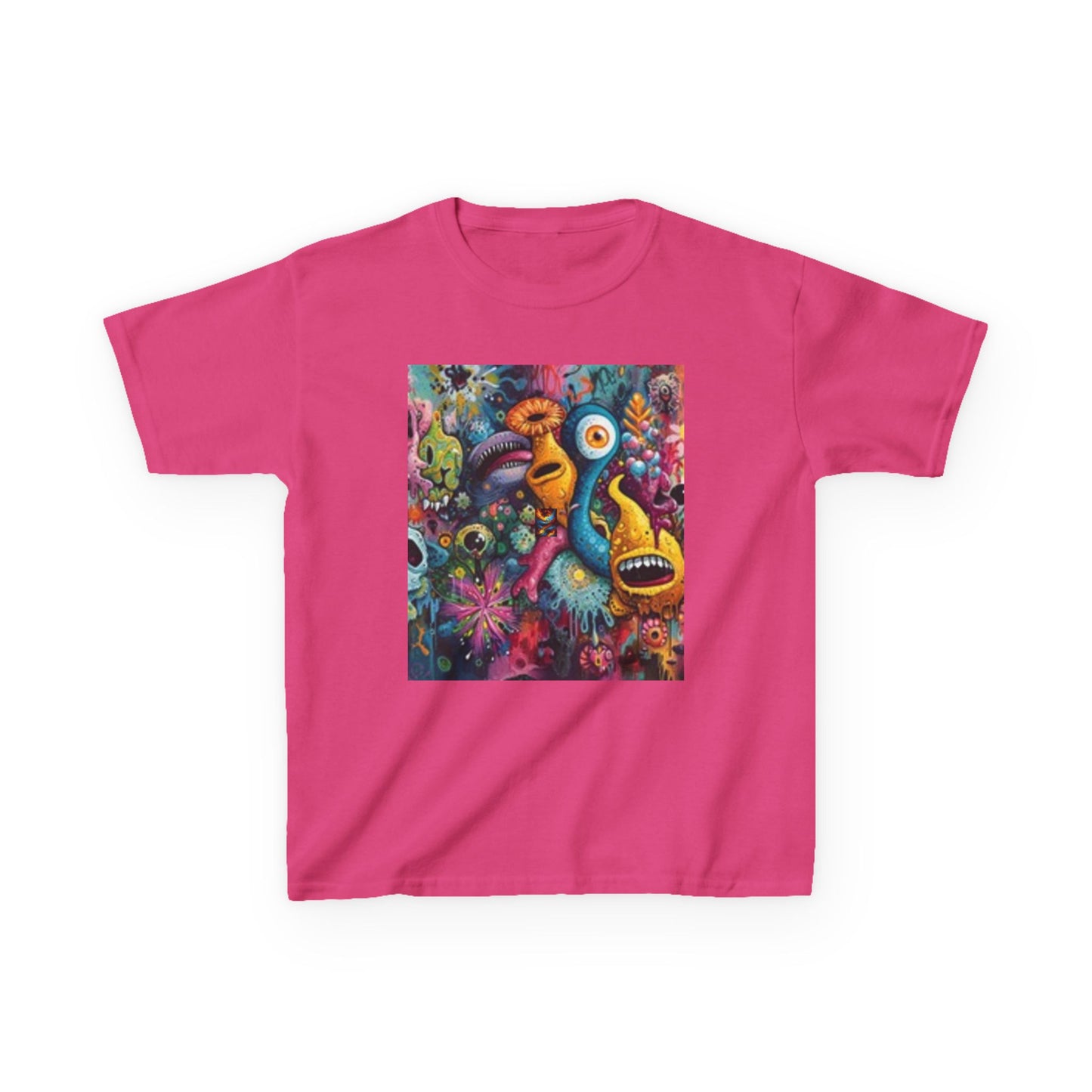 T-shirt enfant dynamique avec motif coloré - Design unique devant et derrière 