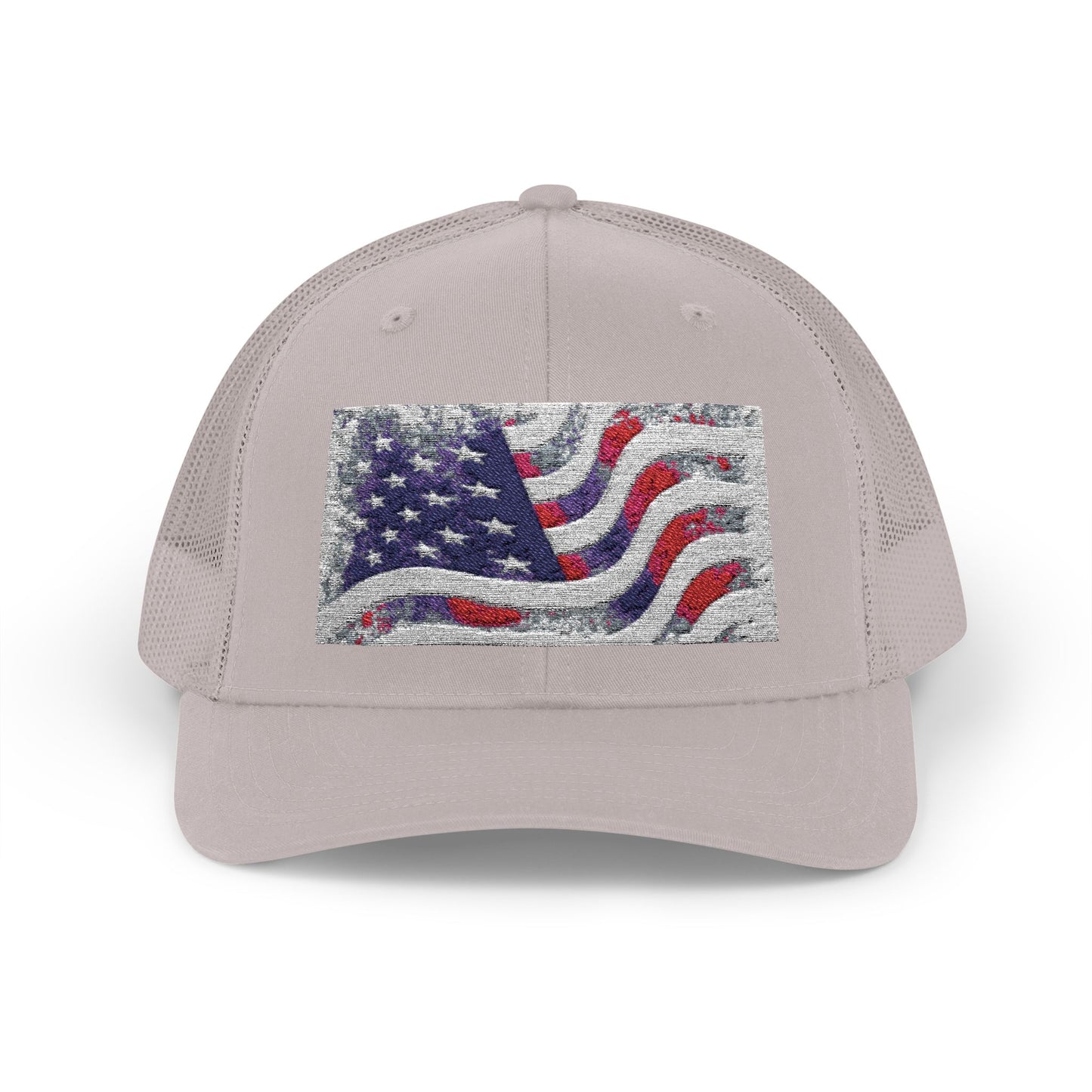 Gorra de camionero patriótica con diseño de bandera estadounidense 