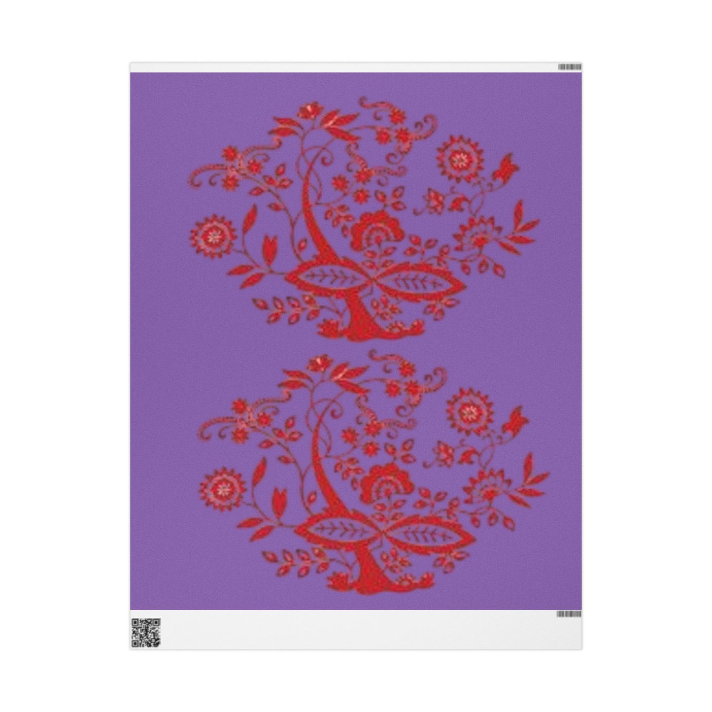 Papier cadeau floral éclatant pour offrir | Motif violet et rouge | Idéal pour toutes les occasions