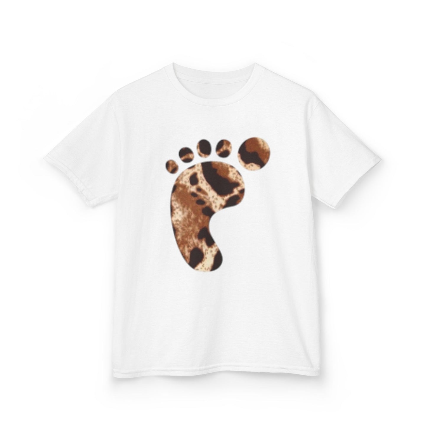 Leopard Print Kids Heavy Cotton Tee - Fun and Wild Outfit for Little Explorers