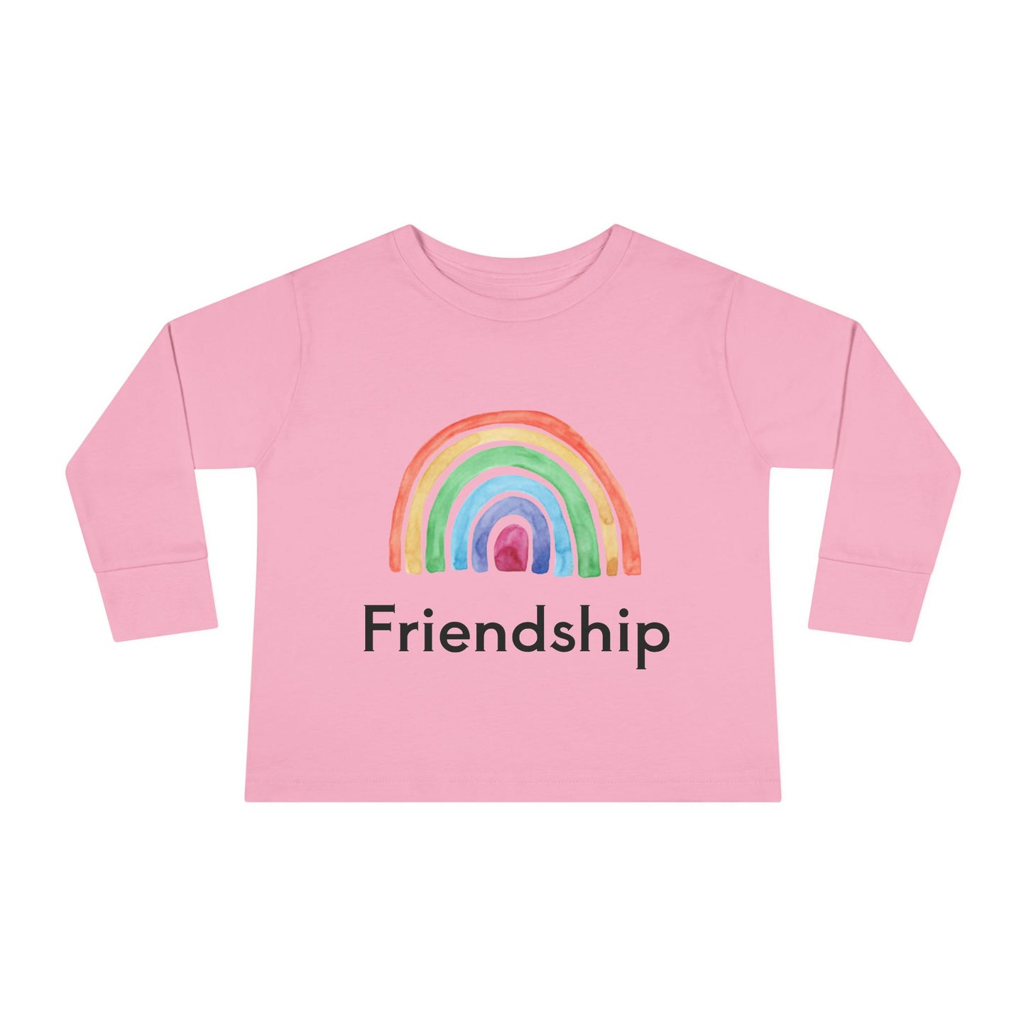 Rainbow ‘Friendship’ Patriotic Cat Toddler Long Sleeve T-shirt Fabulous Gift!