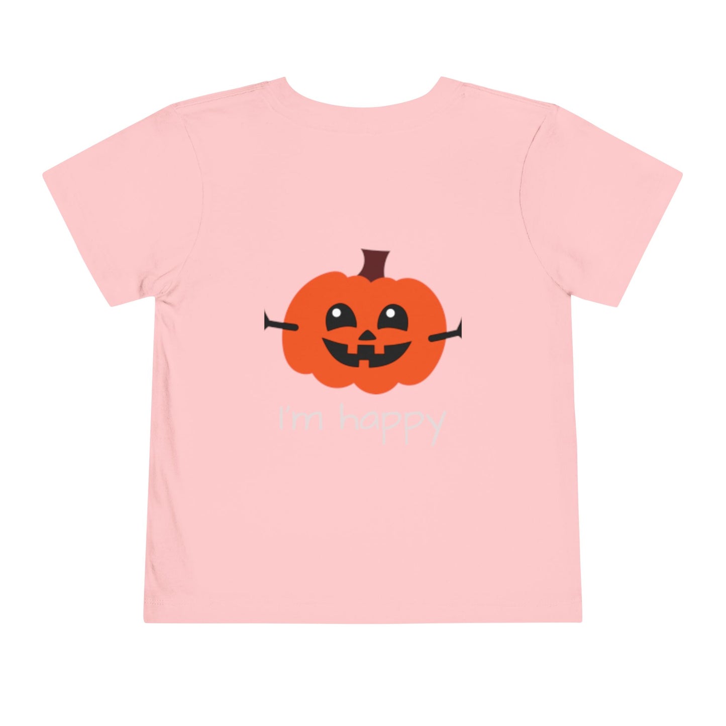 Colorful Pumpkin I'm happy Toddler Short Sleeve T-shirt Fun T-shirt for Halloween!