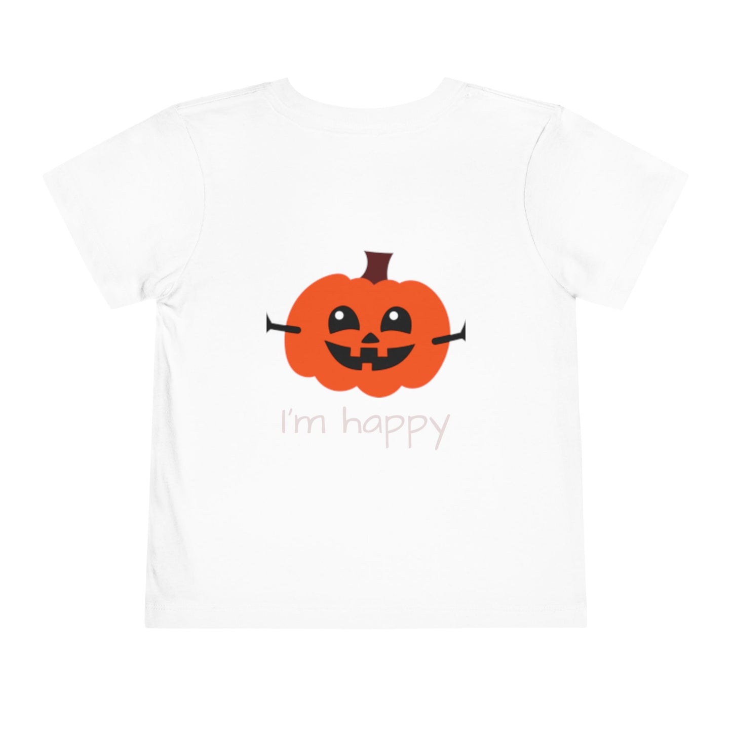 Colorful Pumpkin I'm happy Toddler Short Sleeve T-shirt Fun T-shirt for Halloween!
