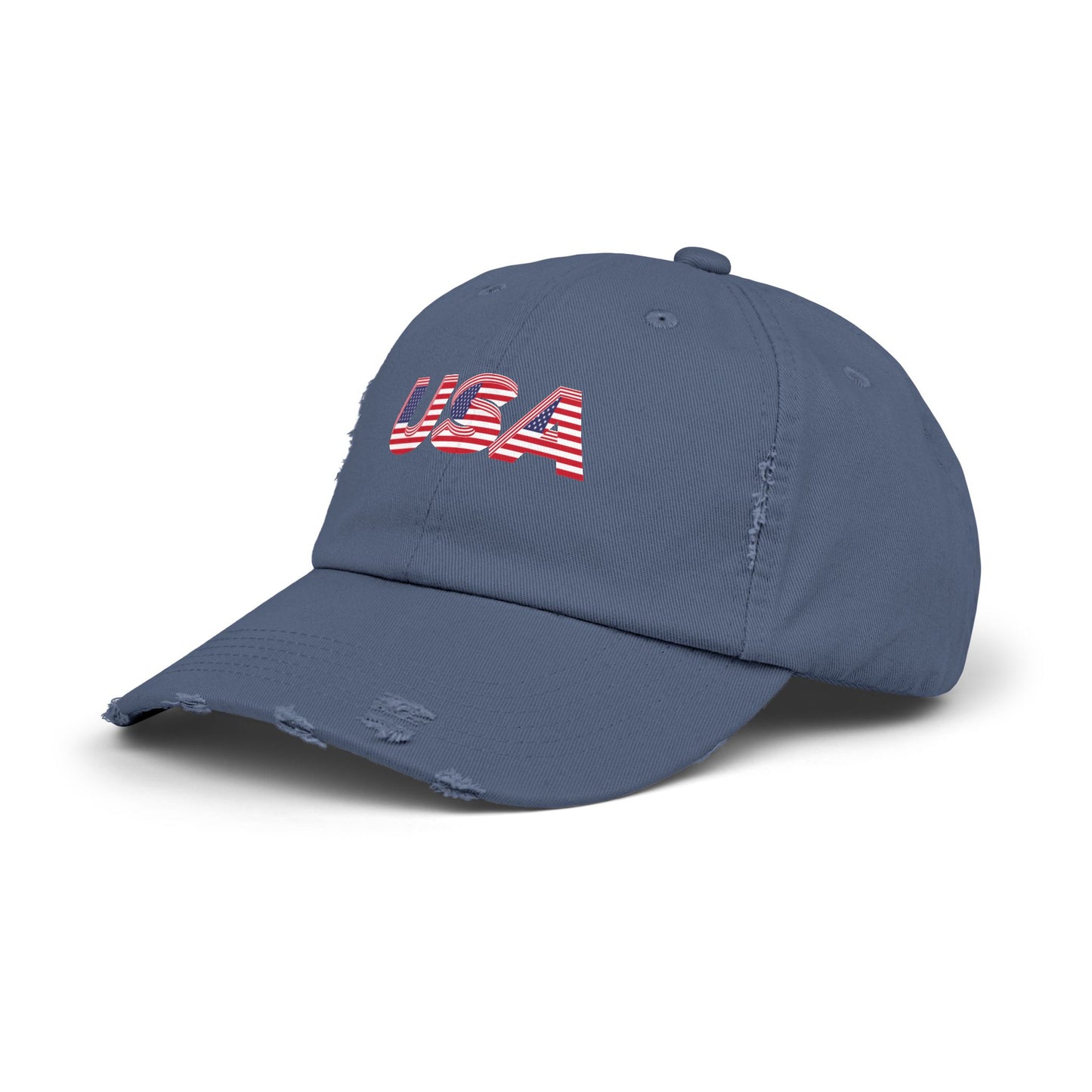 Gorra unisex desgastada con diseño de bandera de EE. UU., perfecta para el Día de la Independencia y para uso diario. 