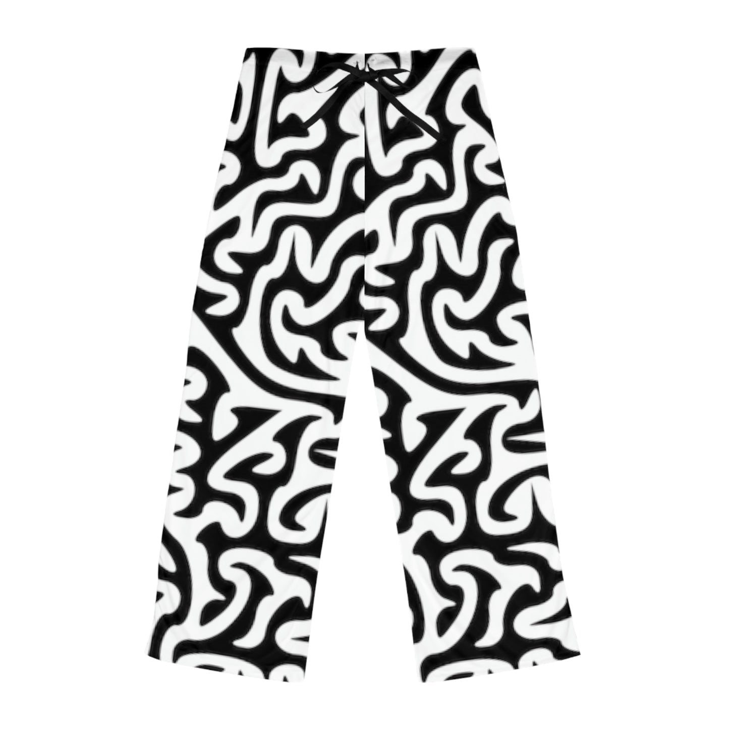 Pantalon de pyjama pour femme Maze Black White Faire des rêves endormis