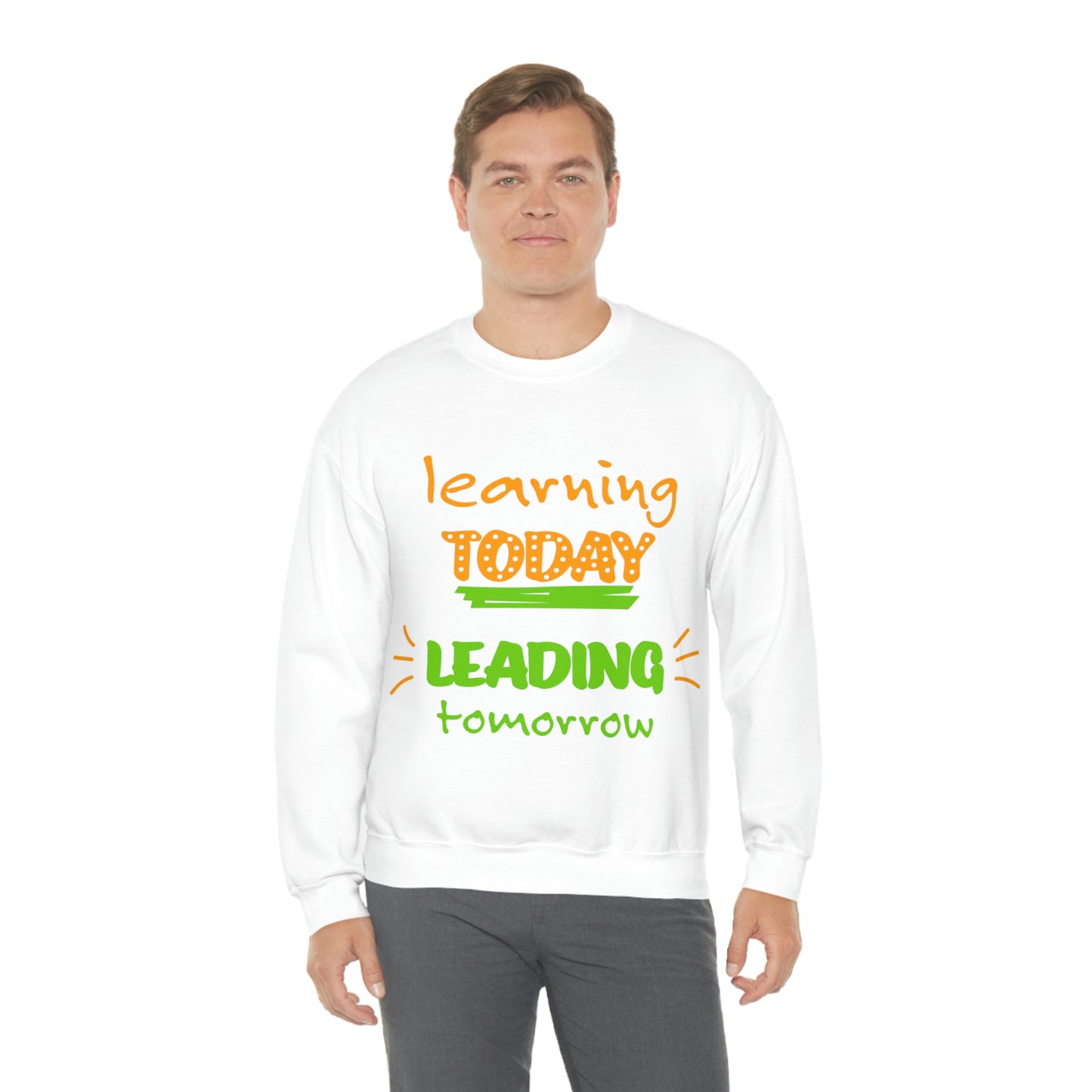 Sudadera con el lema "Aprendiendo hoy, liderando mañana", regalo para el trabajo escolar