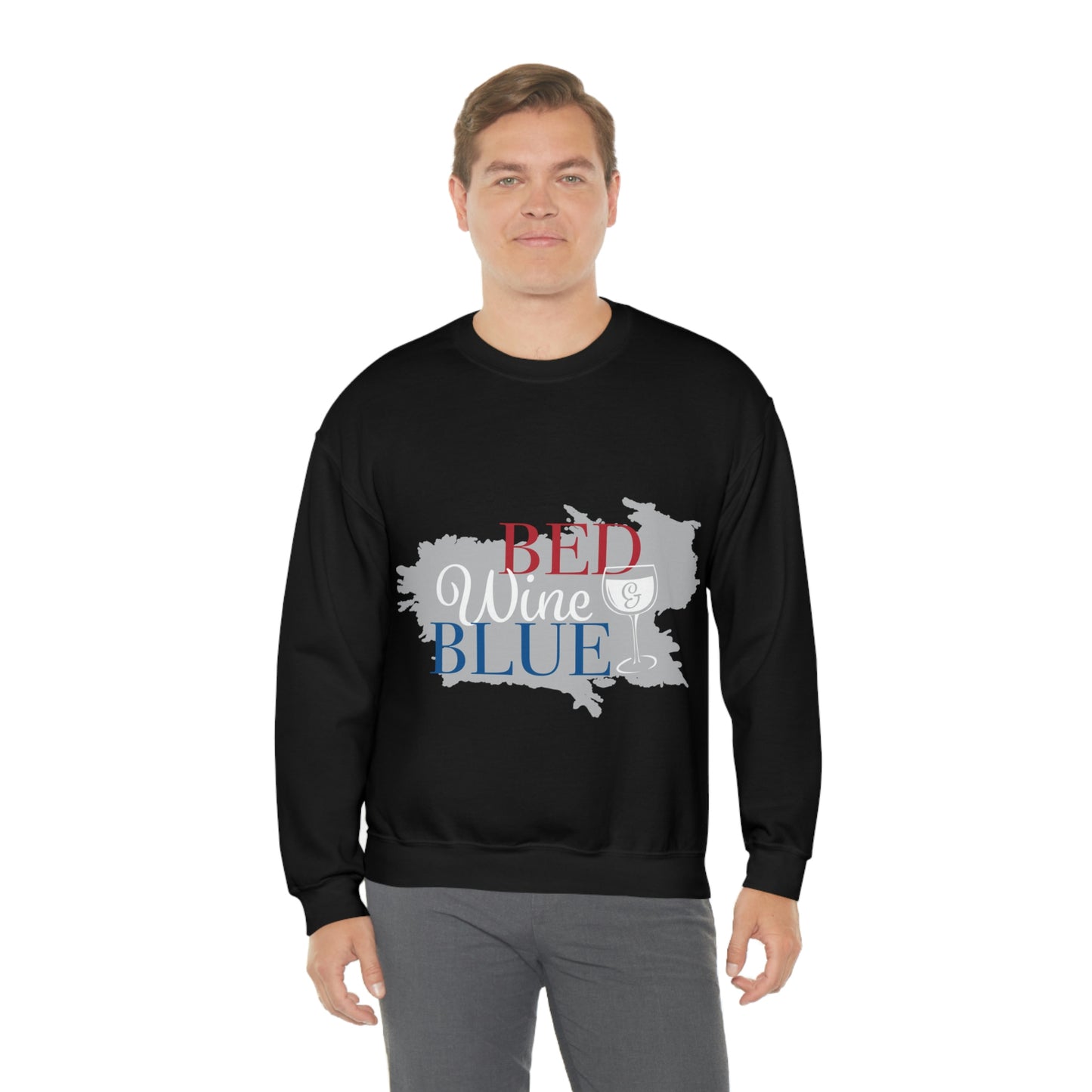 Sweat-shirt ras du cou bleu vin rouge Je vais aller à une fête !