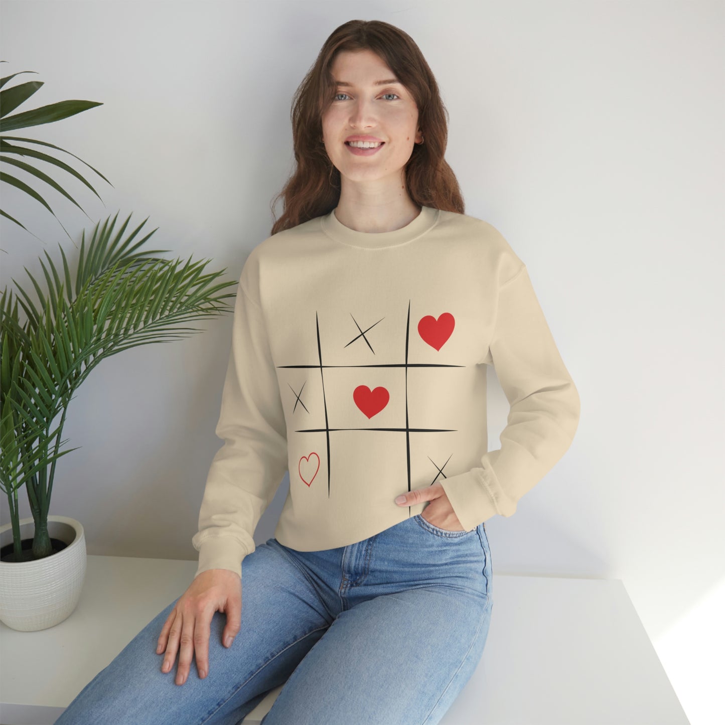 Sweat-shirt ras du cou Tic Tac Toe Ma fille adorerait ce sweat-shirt !