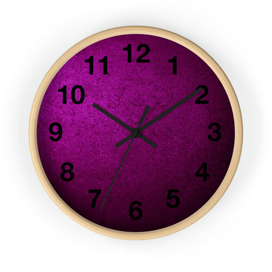 Plum Purple. Wall Clock. Custom Artwork. Unique Whimsical Flare. Vivid Colors. Great to have in your home and business. Looks Fabulous on your walls, definitely a splash of color. Such a Wonderful Gift!