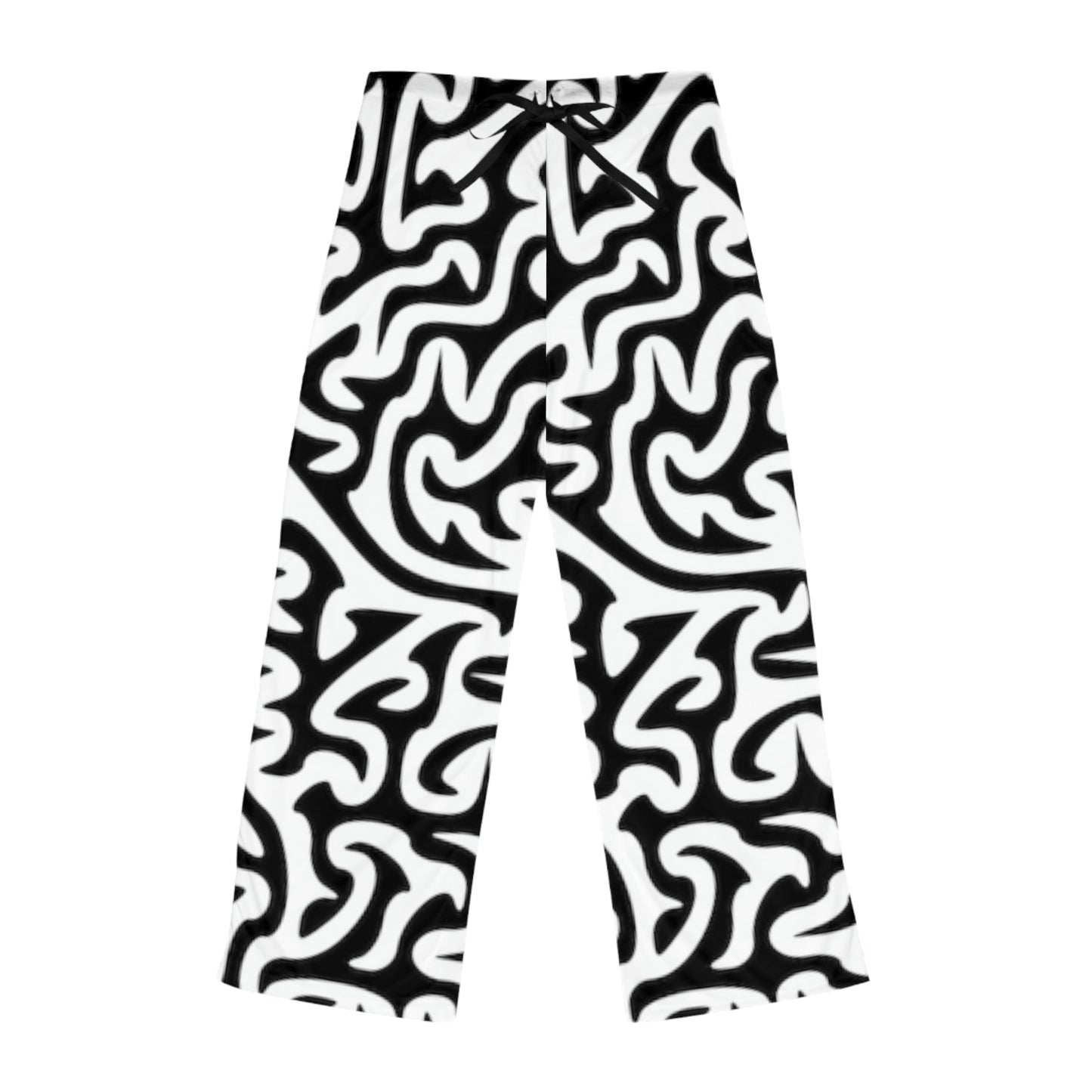 Black and White Maze. Women's Pajama Pants. Sizes: Extra Small through 2 Extra large. Price: $56.00.  Custom Artwork. Unique Whimsical Flare. Vivid Colors. Soft against your skin. Comfortable to wear every time you to sleep. Has matching top, towels, clock, mats, lamps,, cup and canvas. Great Gift Ideas!