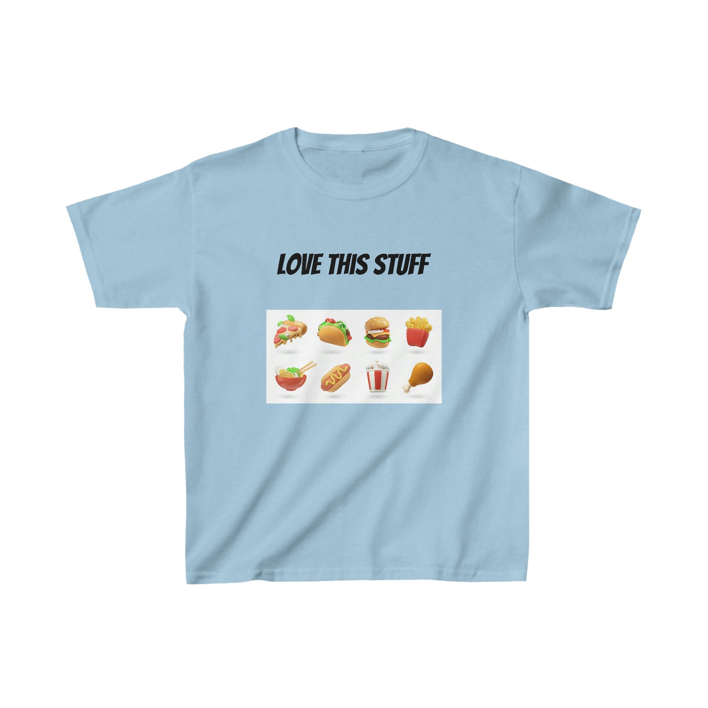 Camiseta juvenil Junk Food Love This Stuff ¡Qué camiseta tan divertida!