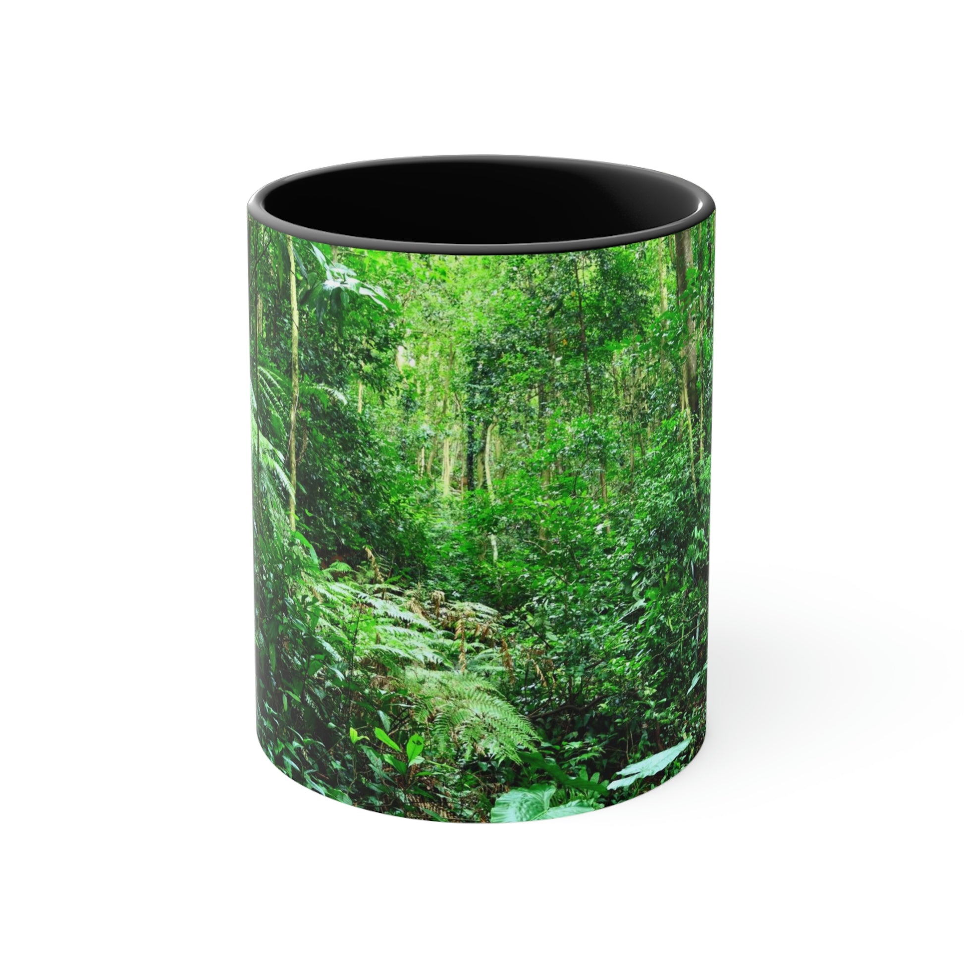 Wilderness Accent Coffee Mug 11 oz. Price: 16.00. Custom Artwork. Unique Whimsical Flare. Vivid Colors. I Love filling up the mug with hot coffee, milk, juice, water orange juice soda, ice cream, soup and peach cobbler. Take it with me while I am Traveling or have my favorite mug at work. It fits good in my hand. Love this mug!