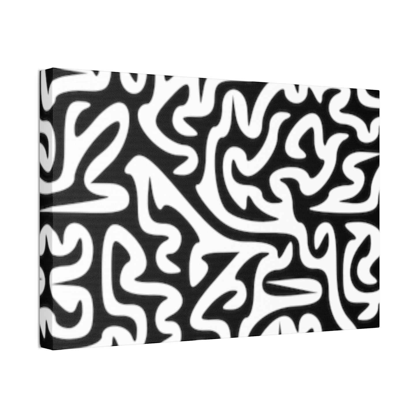 Lienzo Laberinto Blanco y Negro Estirado, 1.5'' ¡Amo Mis Paredes!