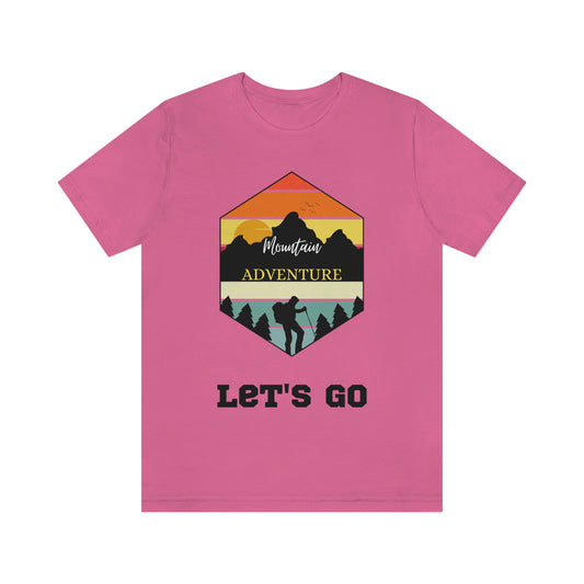 T-shirt à manches courtes unisexe Let's Go Hiking Adventures