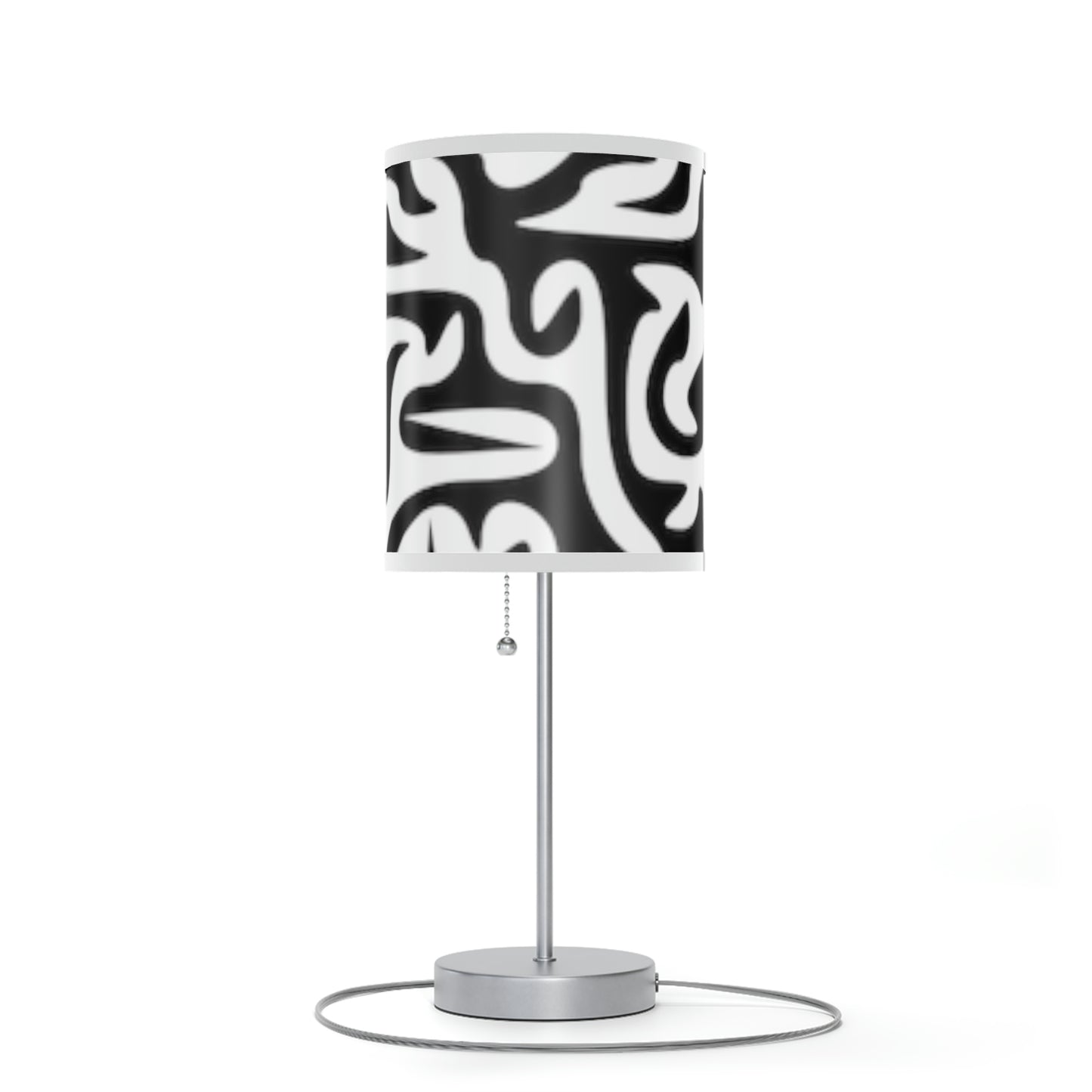 Maze Black White Lamp on a Stand, US|CA plug Bedroom Office Living Room GIFT