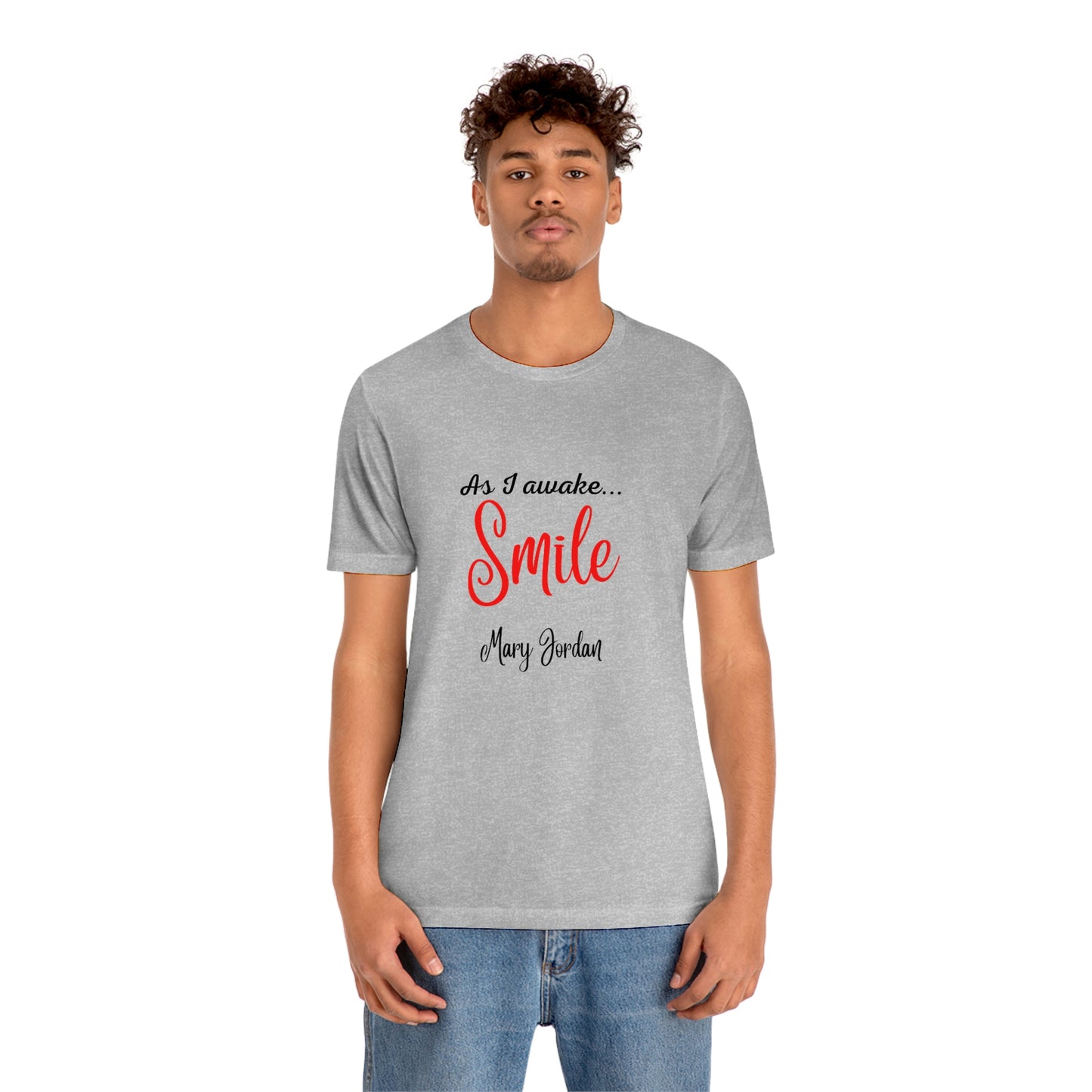 Alors que je me réveille, Smile Mary Jordan T-shirt à manches courtes unisexe en jersey Musées Zoo Epcot Beach