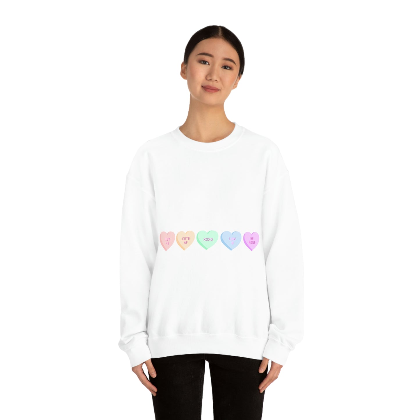 Sweat-shirt ras du cou Heart Candies J'ai l'air fabuleux !