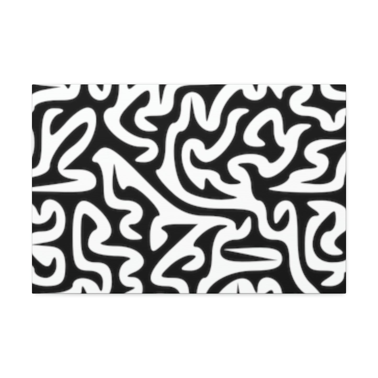 Lienzo Laberinto Blanco y Negro Estirado, 1.5'' ¡Amo Mis Paredes!