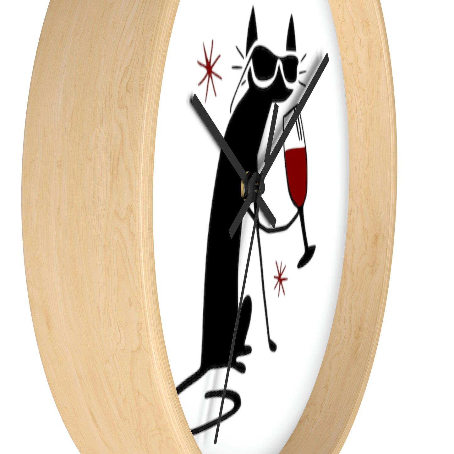 Black Cat Wall Clock Such a Wonderful Gift!