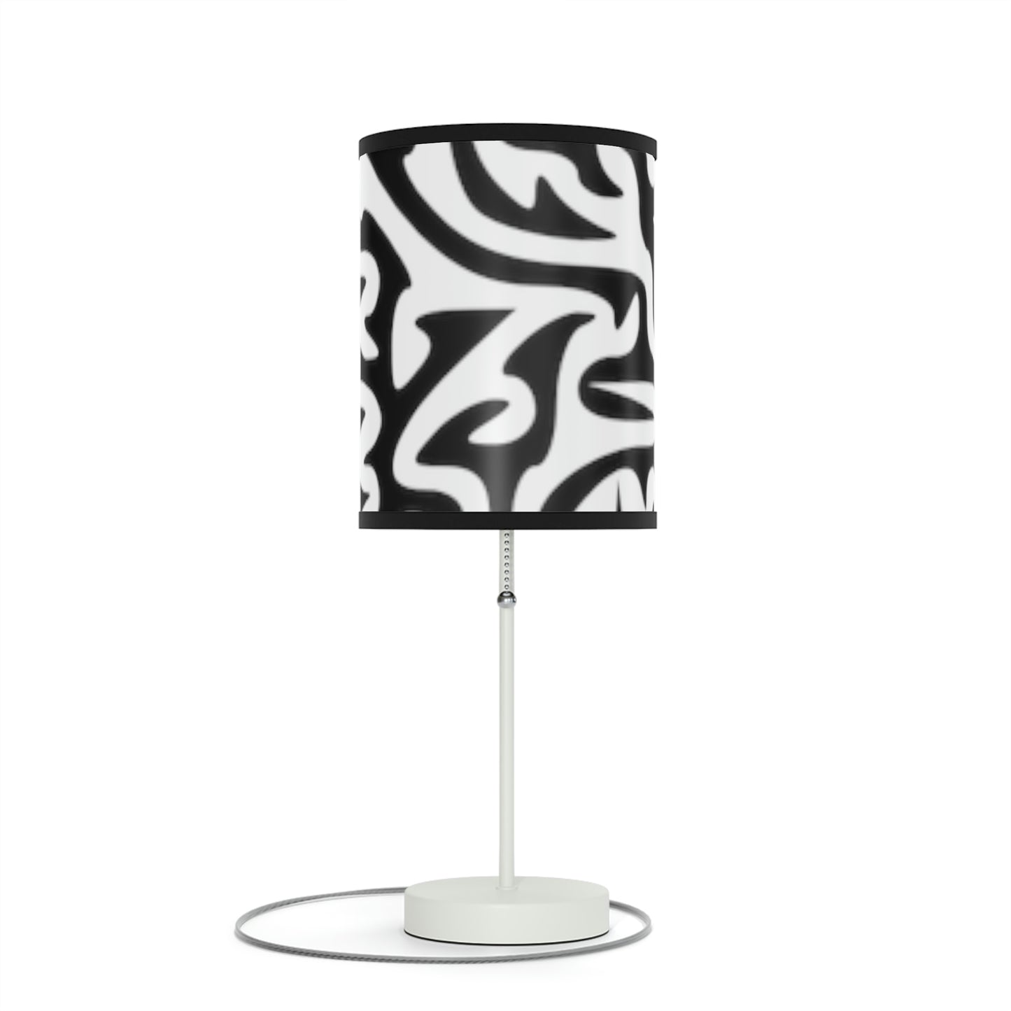 Maze Black White Lamp on a Stand, US|CA plug Bedroom Office Living Room GIFT