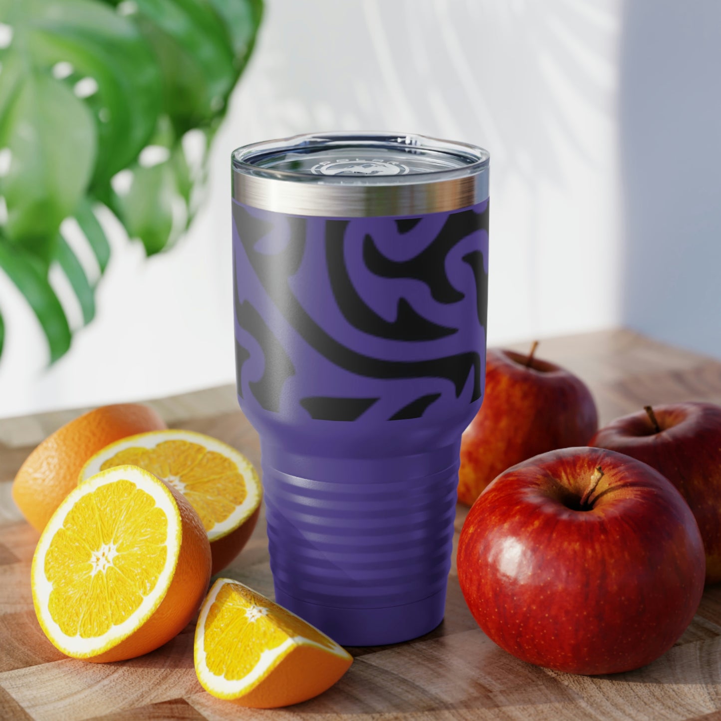 Vaso con cuello redondo y diseño de laberinto, 30 oz, para refrescos, té, agua, jugos, cerveza y vino