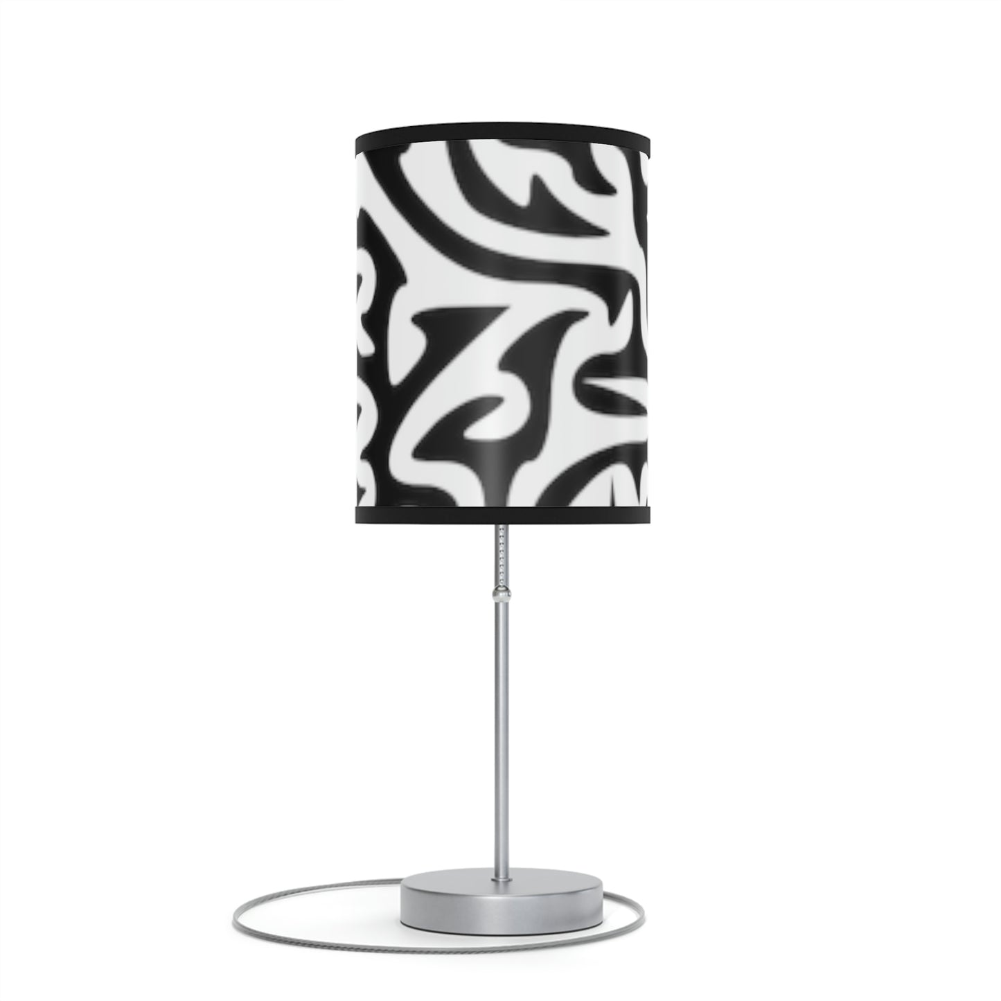 Maze Black White Lamp on a Stand, US|CA plug Bedroom Office Living Room GIFT