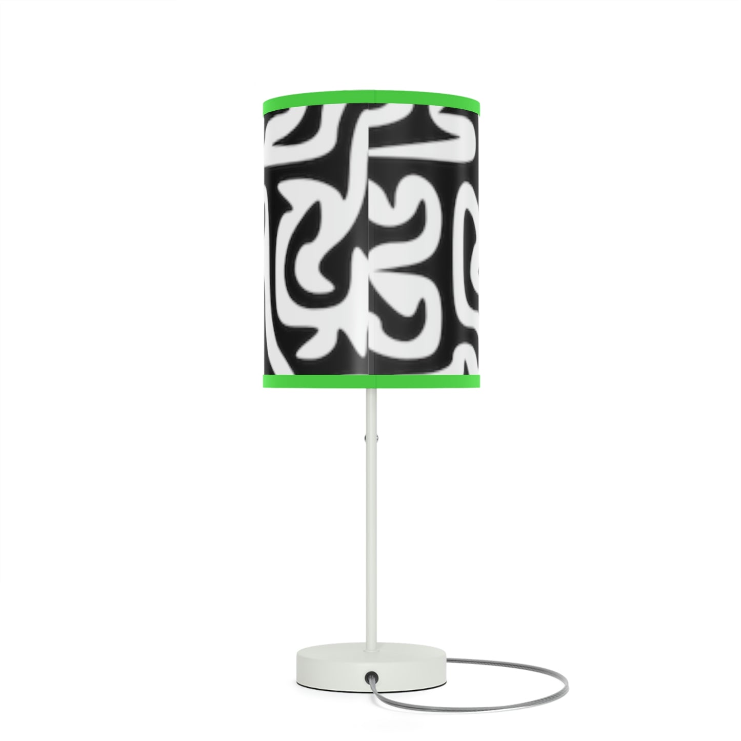 Maze Black White Lamp on a Stand, US|CA plug Bedroom Office Living Room GIFT