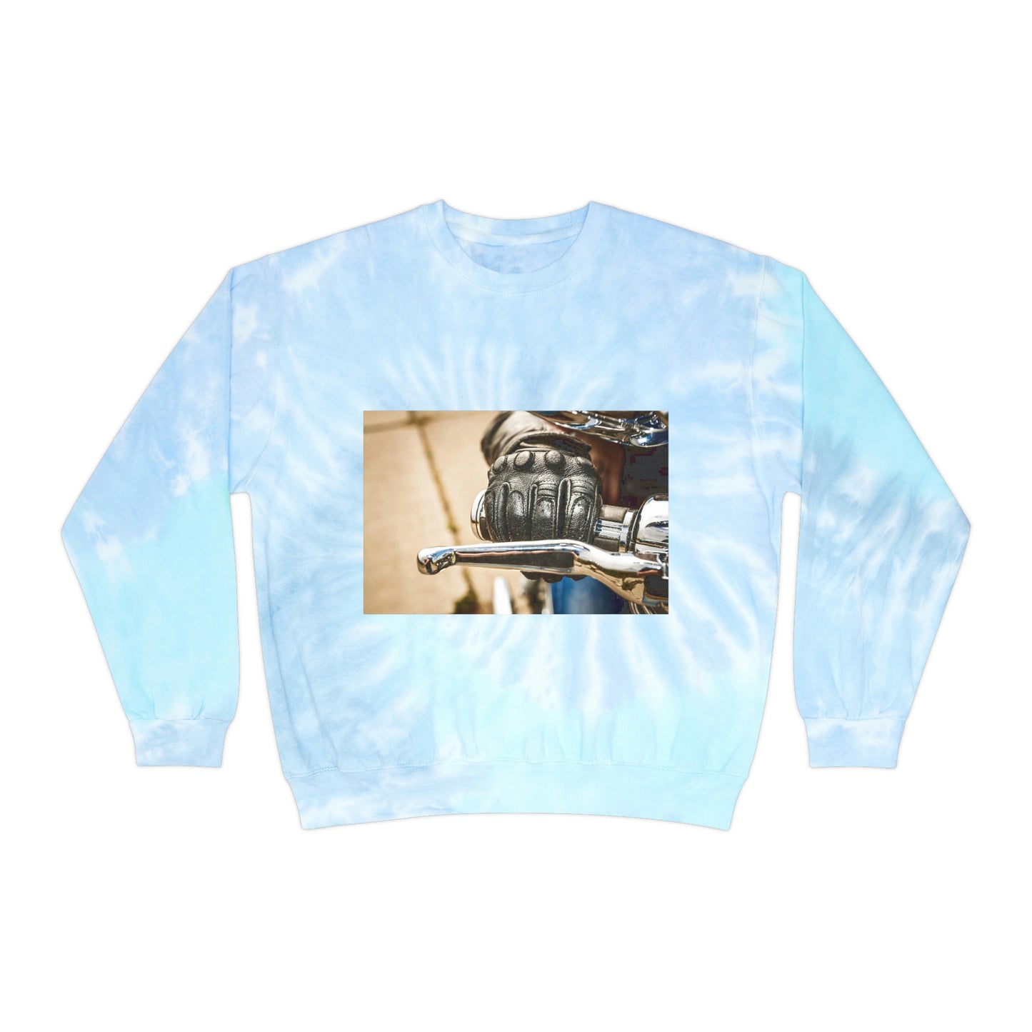 Throttle of Motorcycle Unisex Tie-Dye Sweatshirt