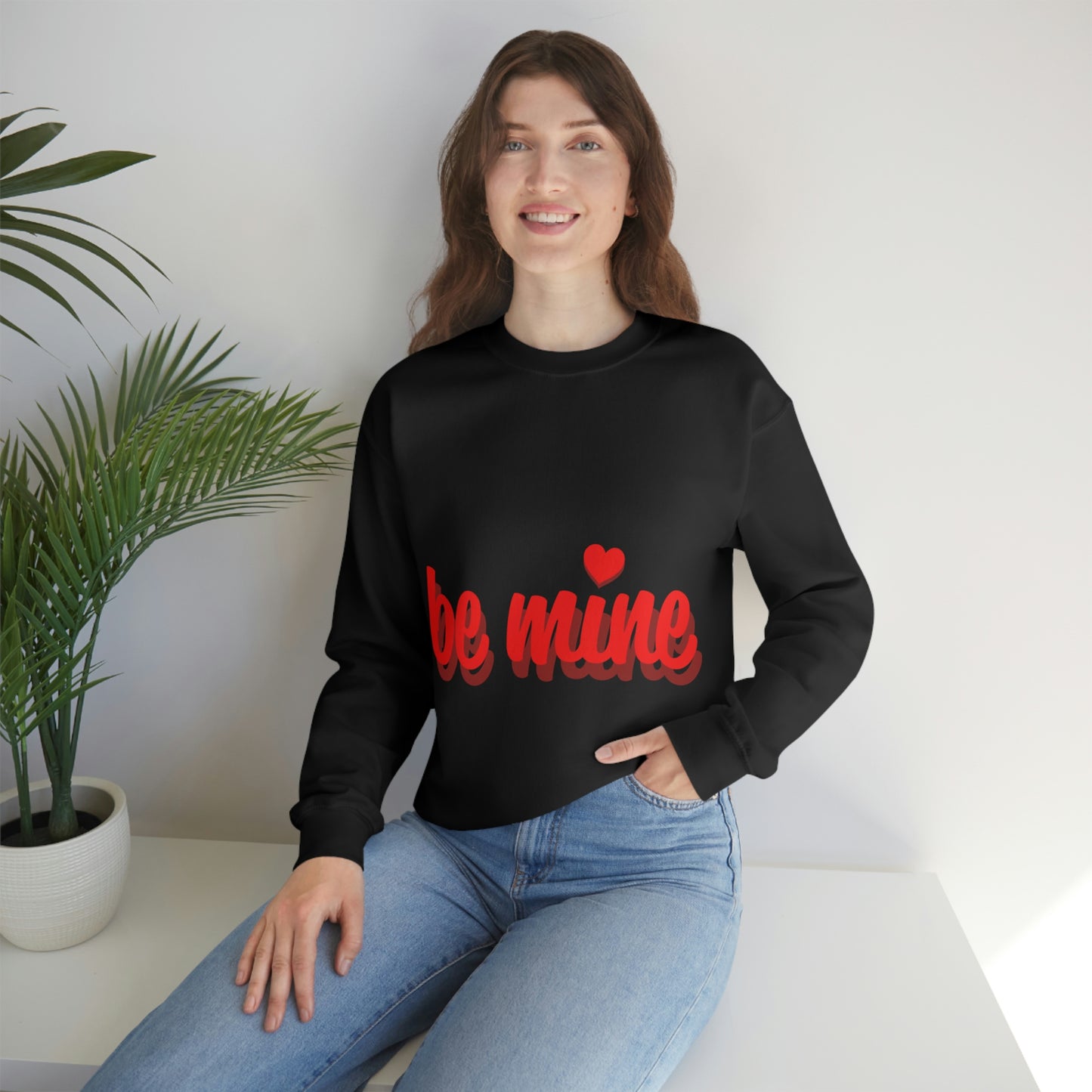 sois à moi en sweat-shirt ras du cou rouge J'ai besoin d'un chéri