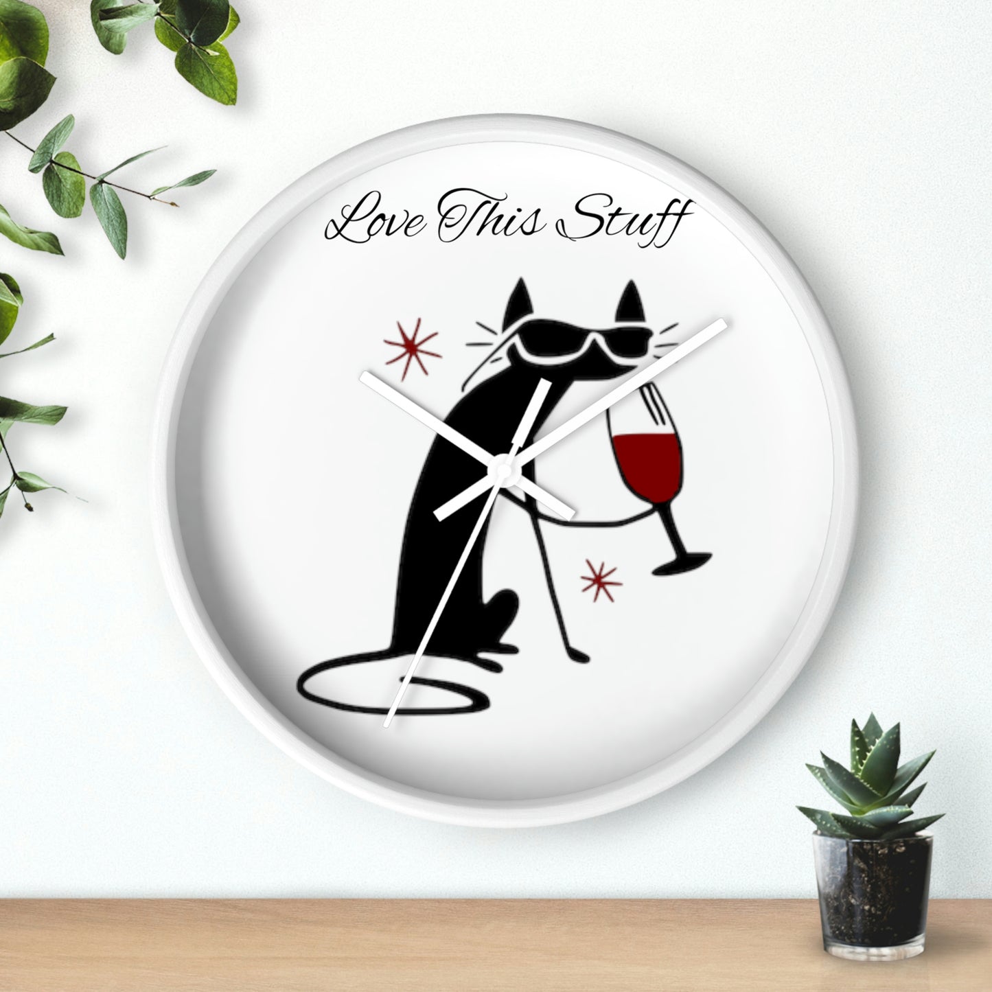 Black Cat Wall Clock Such a Wonderful Gift!