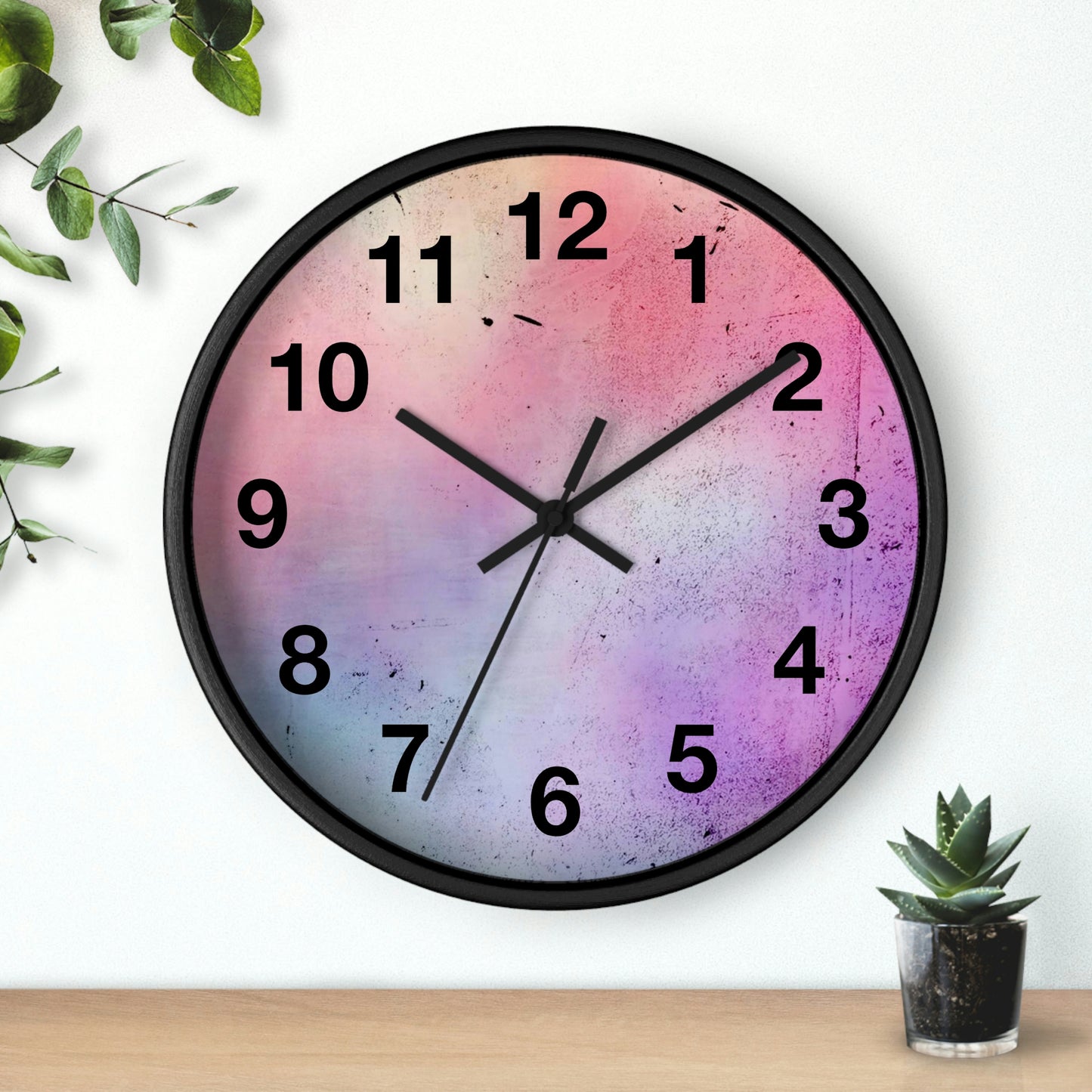 Horloge murale rose clair violet Quelle horloge murale fabuleuse !
