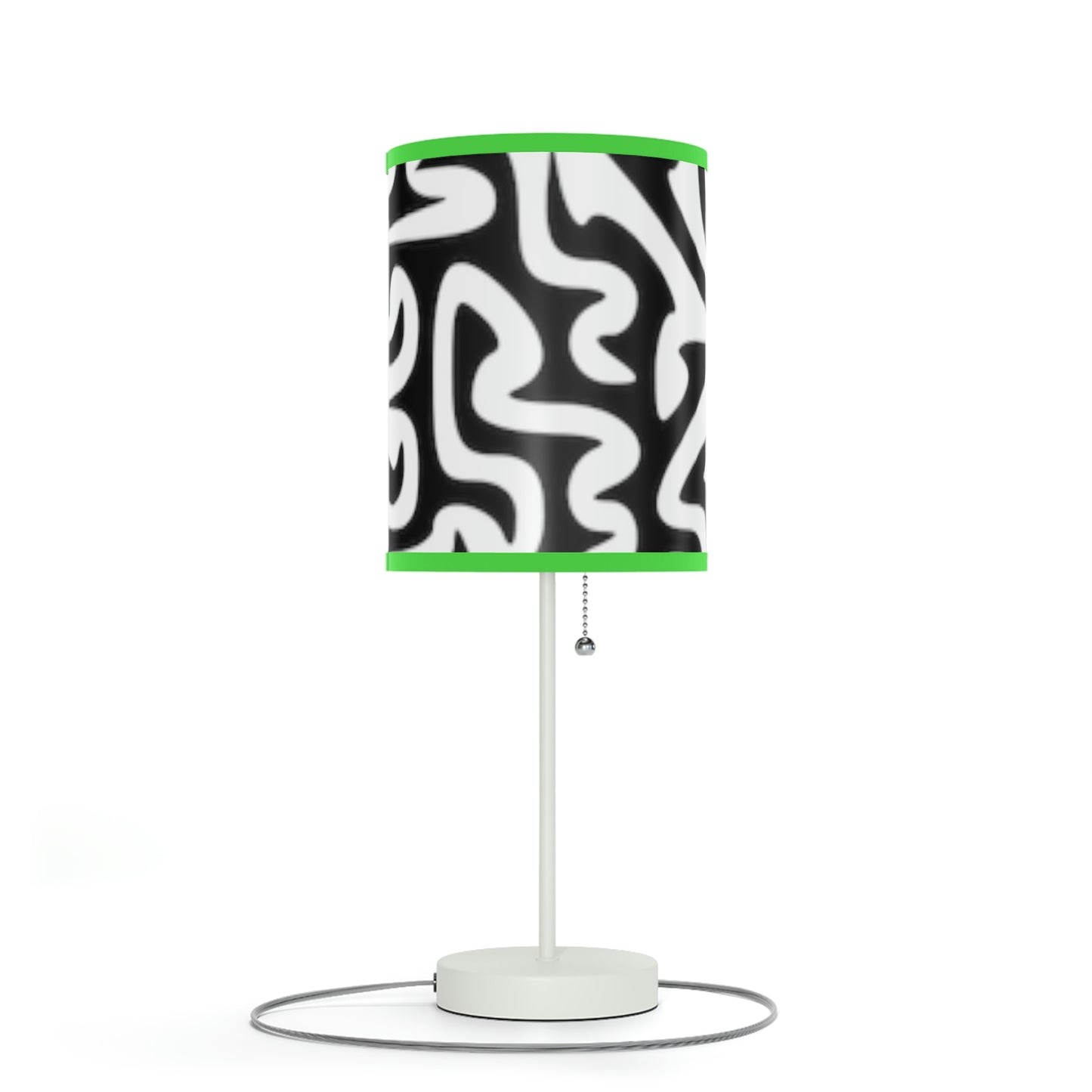 Maze Black White Lamp on a Stand, US|CA plug Bedroom Office Living Room GIFT
