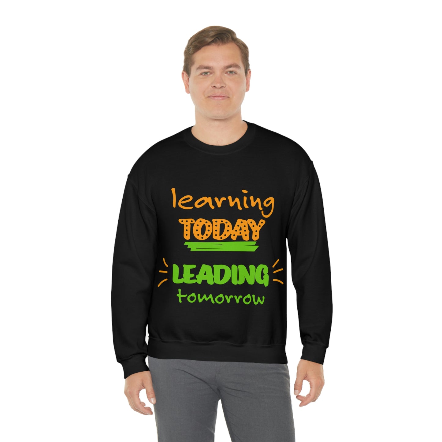 Sudadera con el lema "Aprendiendo hoy, liderando mañana", regalo para el trabajo escolar