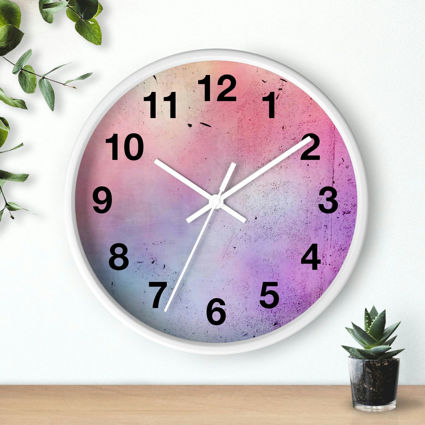 Horloge murale rose clair violet Quelle horloge murale fabuleuse !