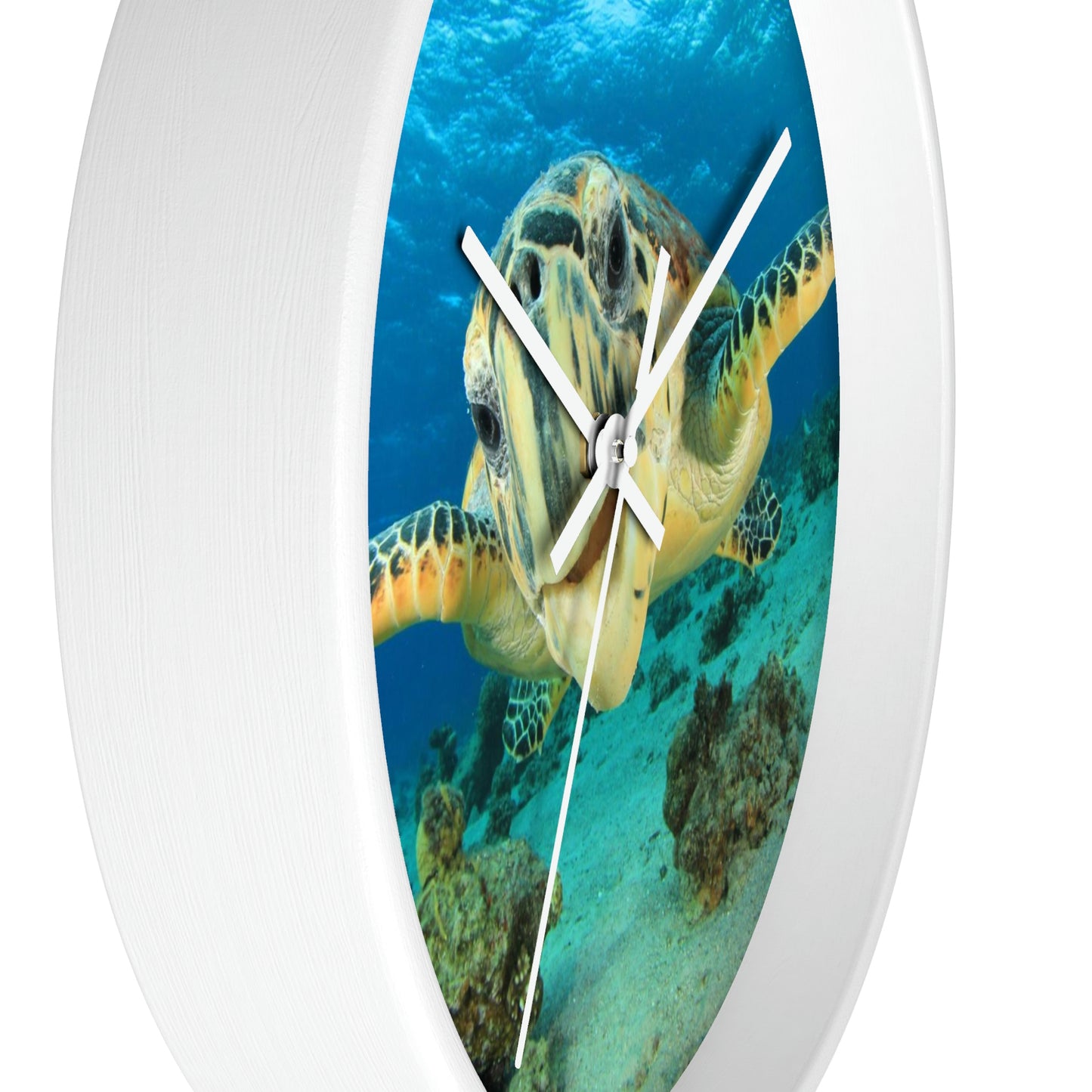 Turtle in Ocean Wall Clock The Colors are Amazing! Great Gift!