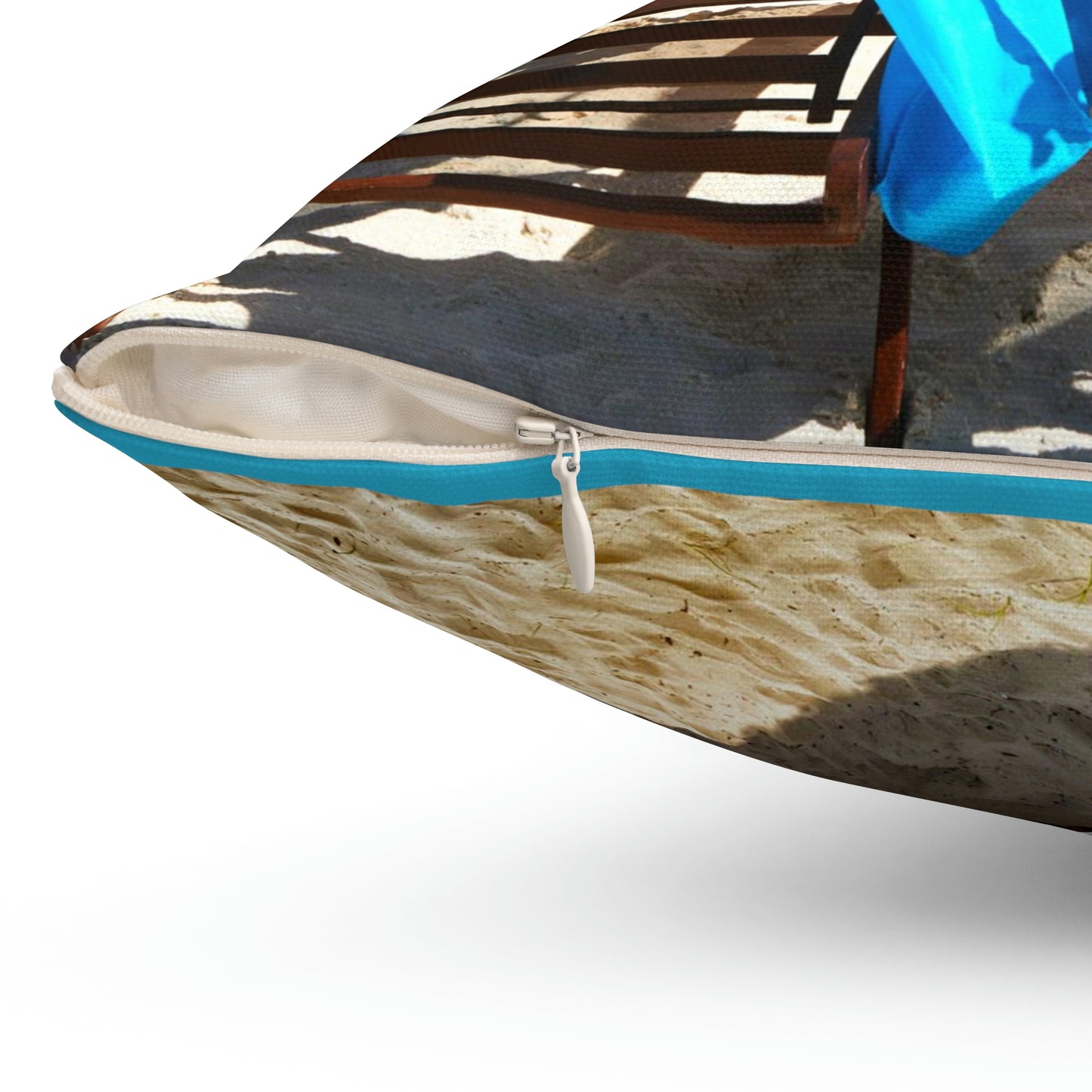 Se détendre à la plage Coussin carré Vacances Voyager Dormir Se détendre Conduire Enfants