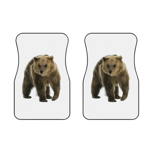Car Mats (2 Front) Brown Bear. Custom Artwork. Unique Whimsical Flare. Vivid Colors. Adding a Splash of Color. Putting the mats in your vehicle will help to keep it cleaner. You can easily remove and vacuum whole car. Helping to keep grass, dirt, mud, food, and debris off the carpet. Use every day of the year!