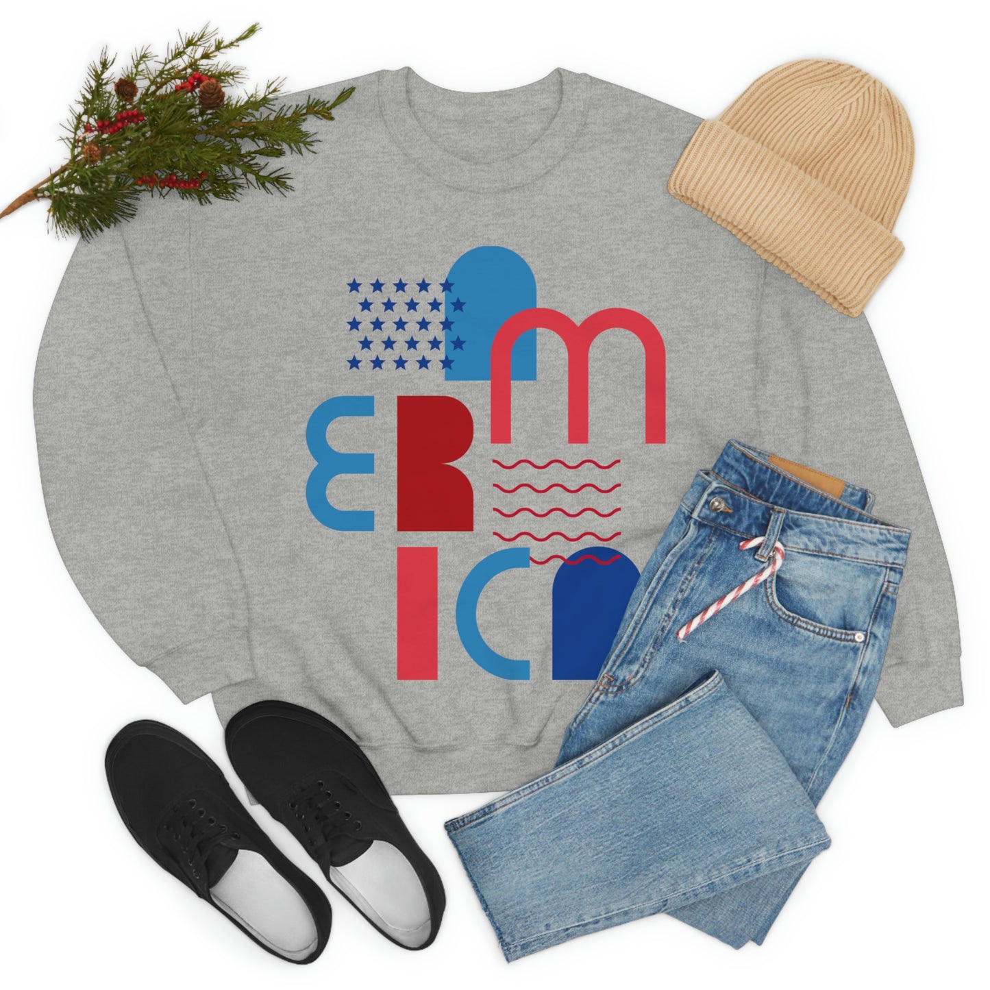 Sweat-shirt ras du cou America, il a l'air fabuleux ! 