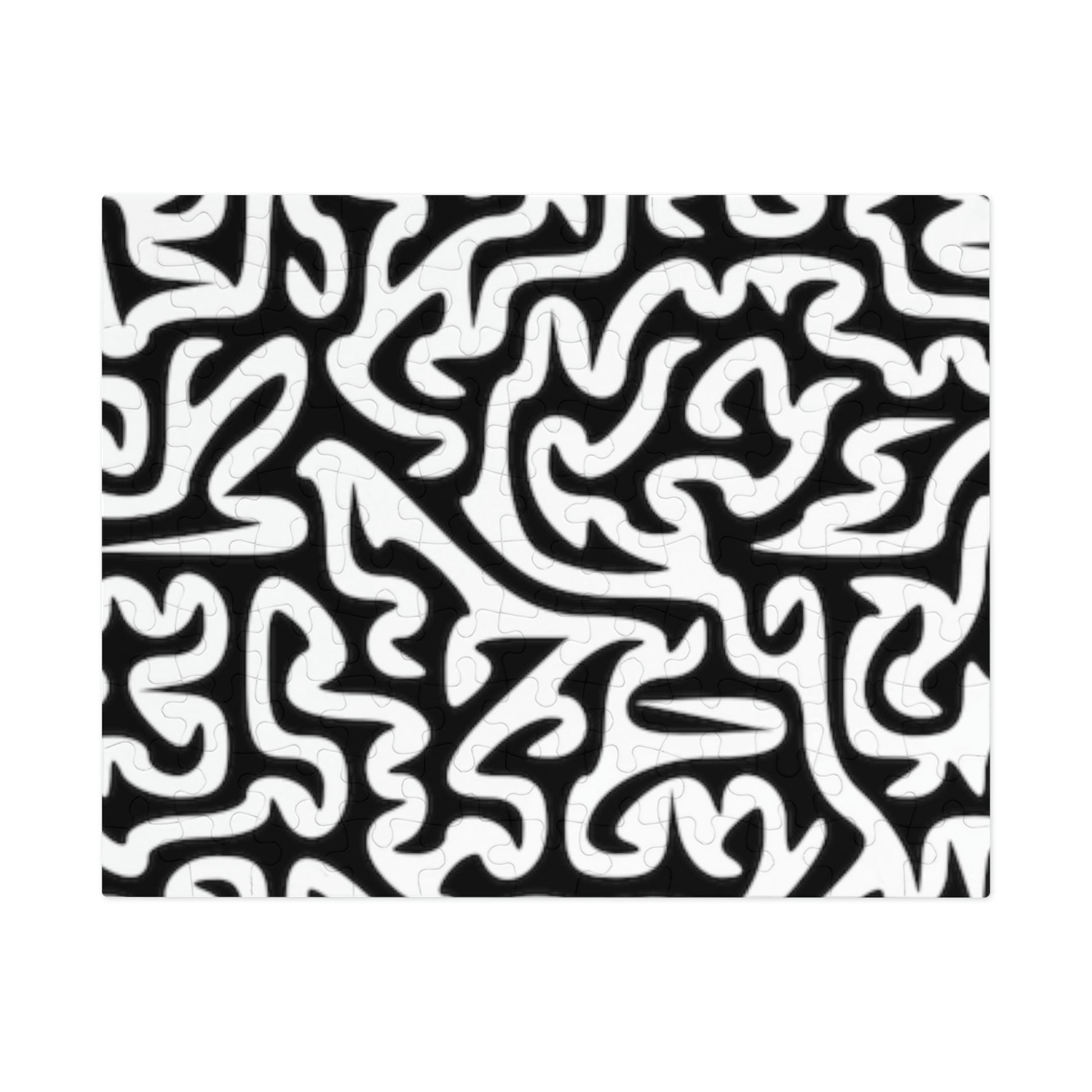 Black and White Maze. Jigsaw Puzzle. Custom Artwork. Unique Whimsical Flare. Vivid Colors. Great to Play with Family and Friends. Take along on Family Vacations, Parties and Grandma's house having Fun all day long!