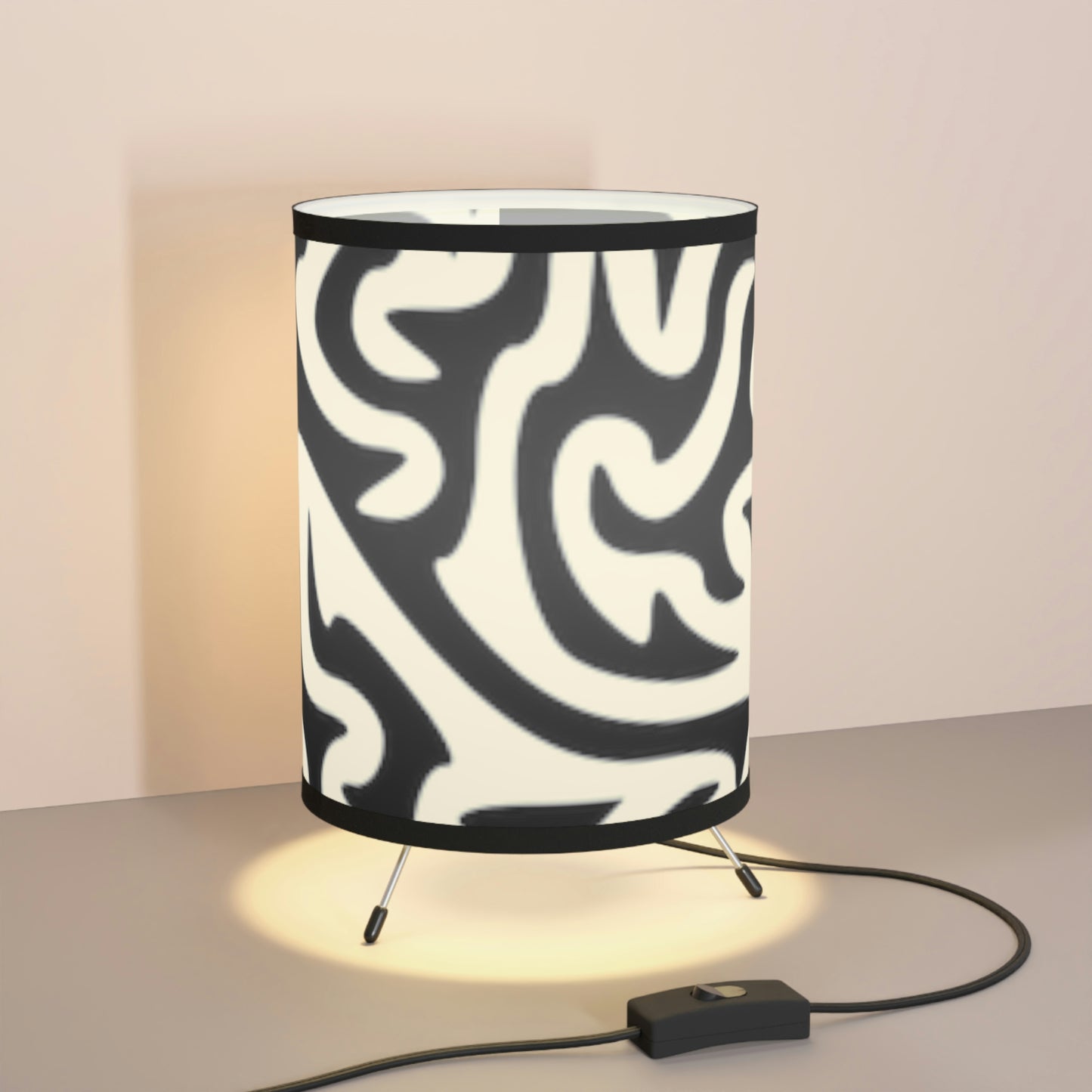 Tripod Lamp with High-Res Printed Shade, US\CA plug