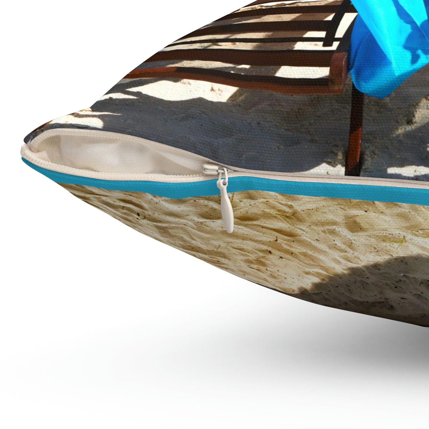 Se détendre à la plage Coussin carré Vacances Voyager Dormir Se détendre Conduire Enfants