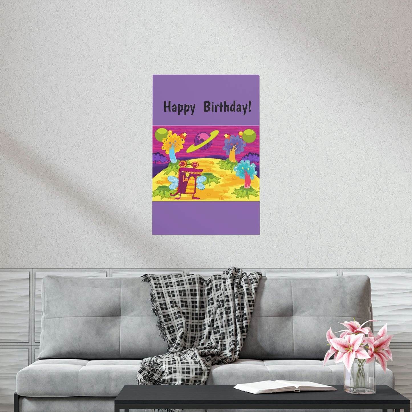 Joyeux anniversaire Premium Matte vertical posters Enfants Fils Fille Amis Cousins
