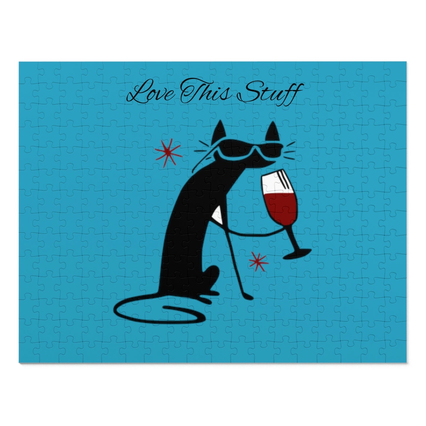 Black Cat Love this Stuff Jigsaw Puzzle I Love Games!